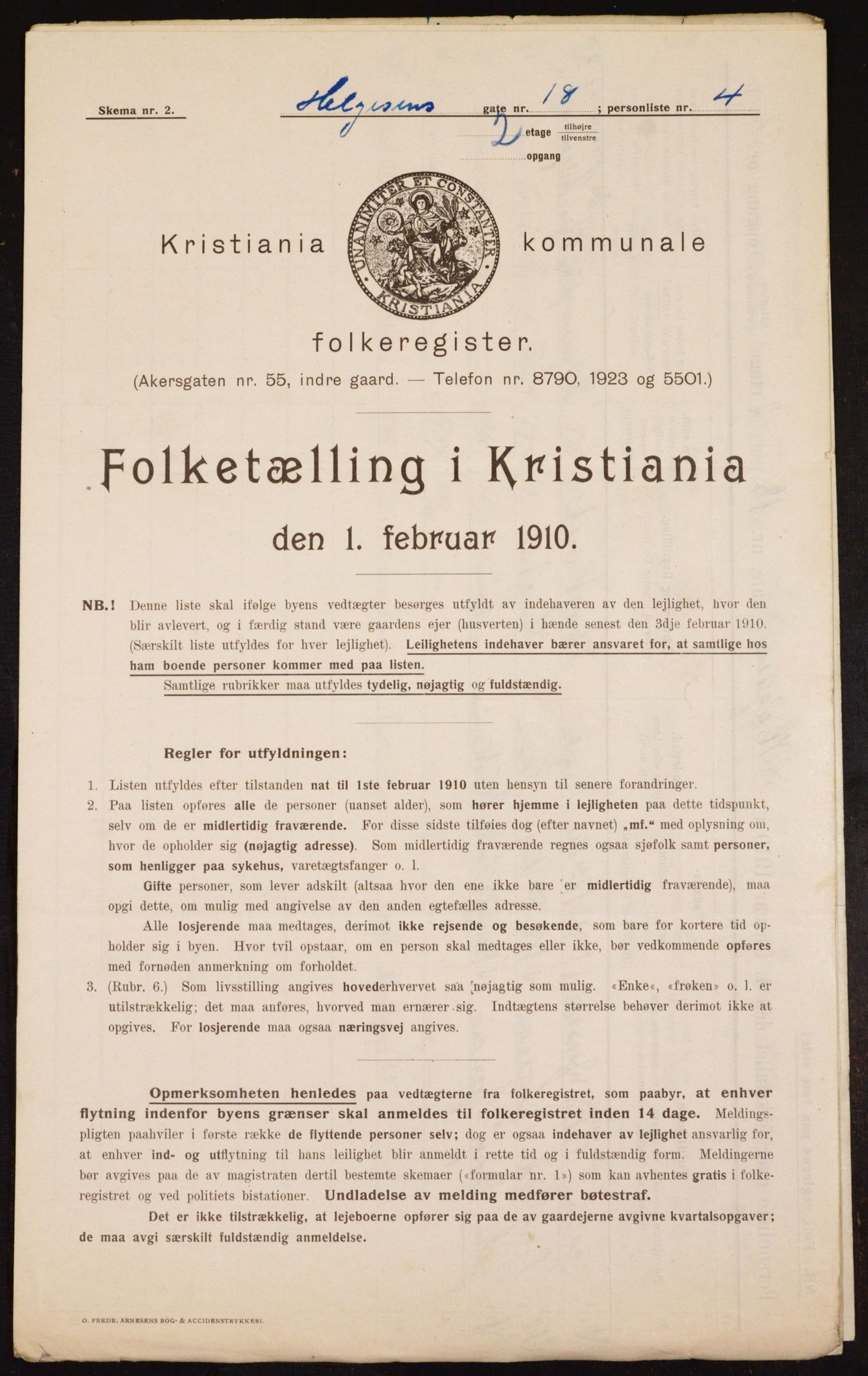 OBA, Municipal Census 1910 for Kristiania, 1910, p. 36631