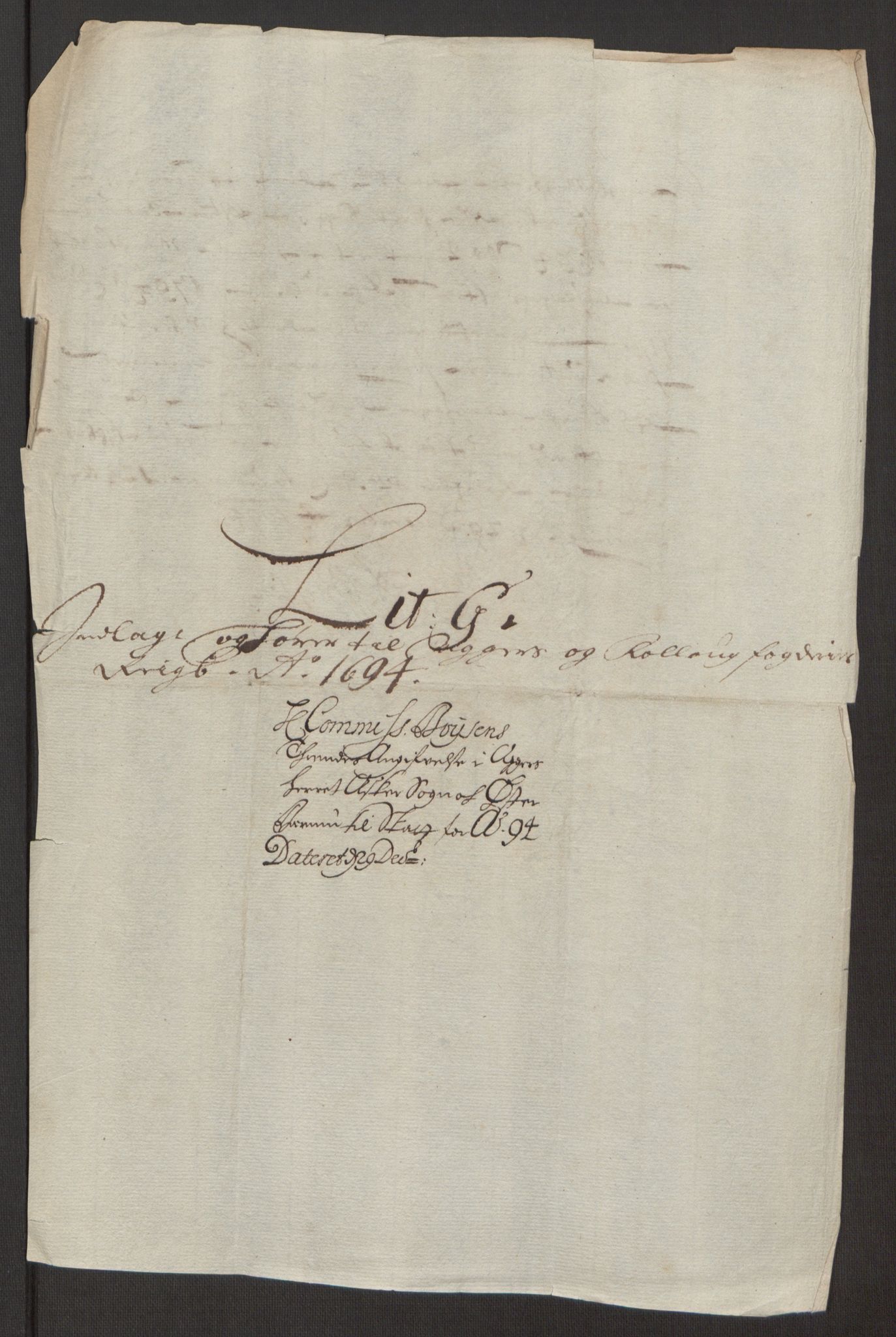 Rentekammeret inntil 1814, Reviderte regnskaper, Fogderegnskap, AV/RA-EA-4092/R10/L0438: Fogderegnskap Aker og Follo, 1694, p. 134