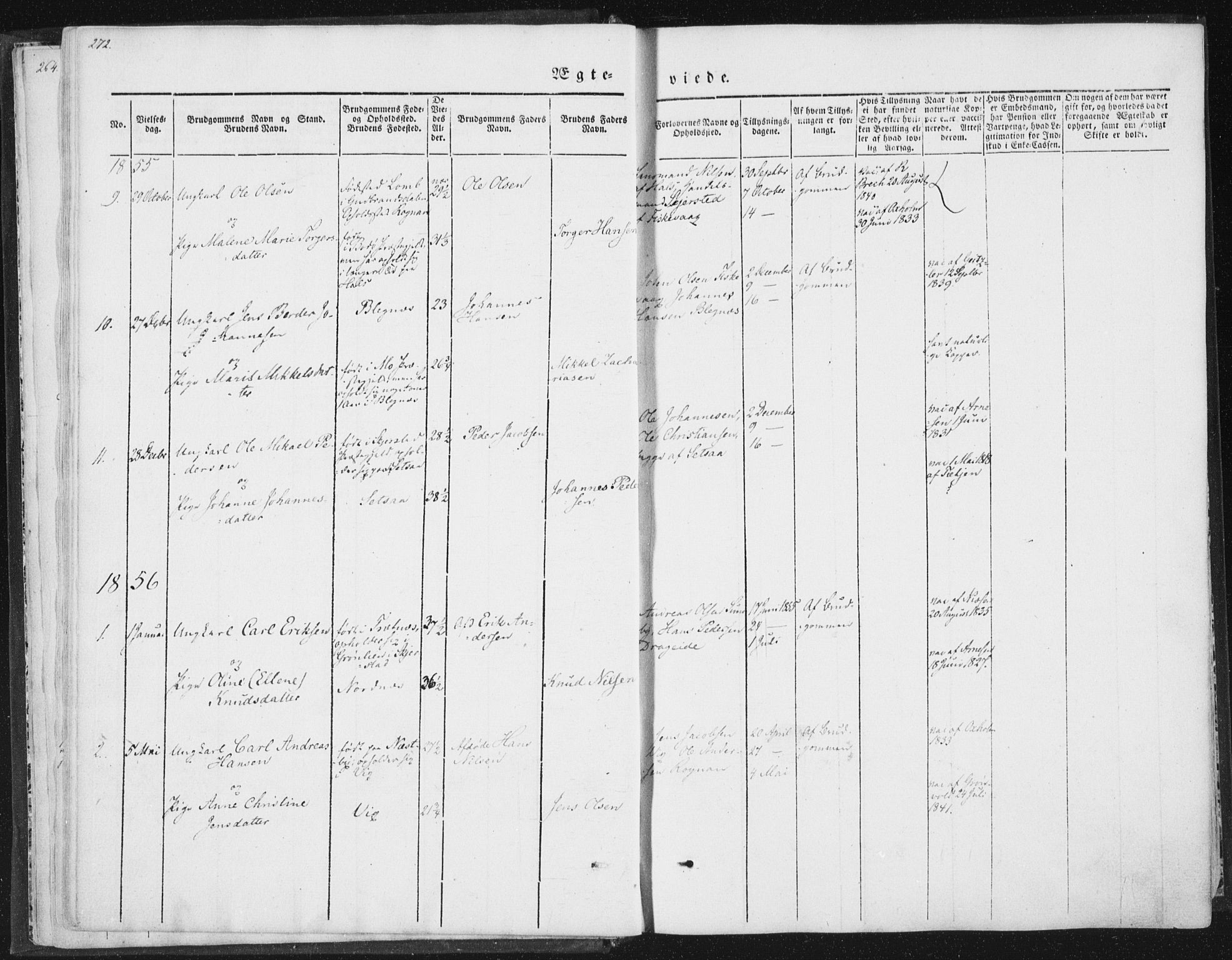 Ministerialprotokoller, klokkerbøker og fødselsregistre - Nordland, SAT/A-1459/847/L0667: Parish register (official) no. 847A07, 1842-1871, p. 272