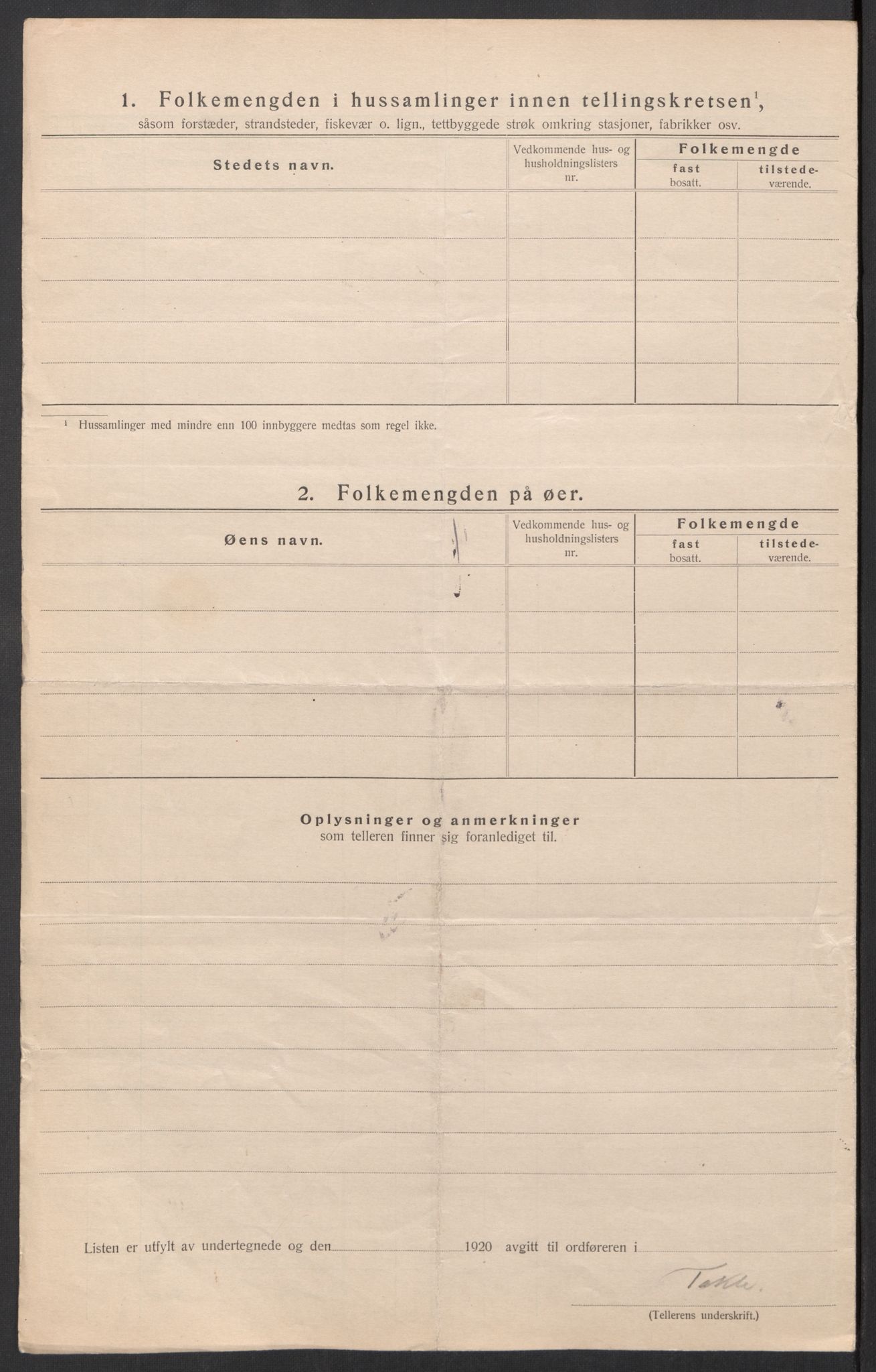 SAT, 1920 census for Oppdal, 1920, p. 23