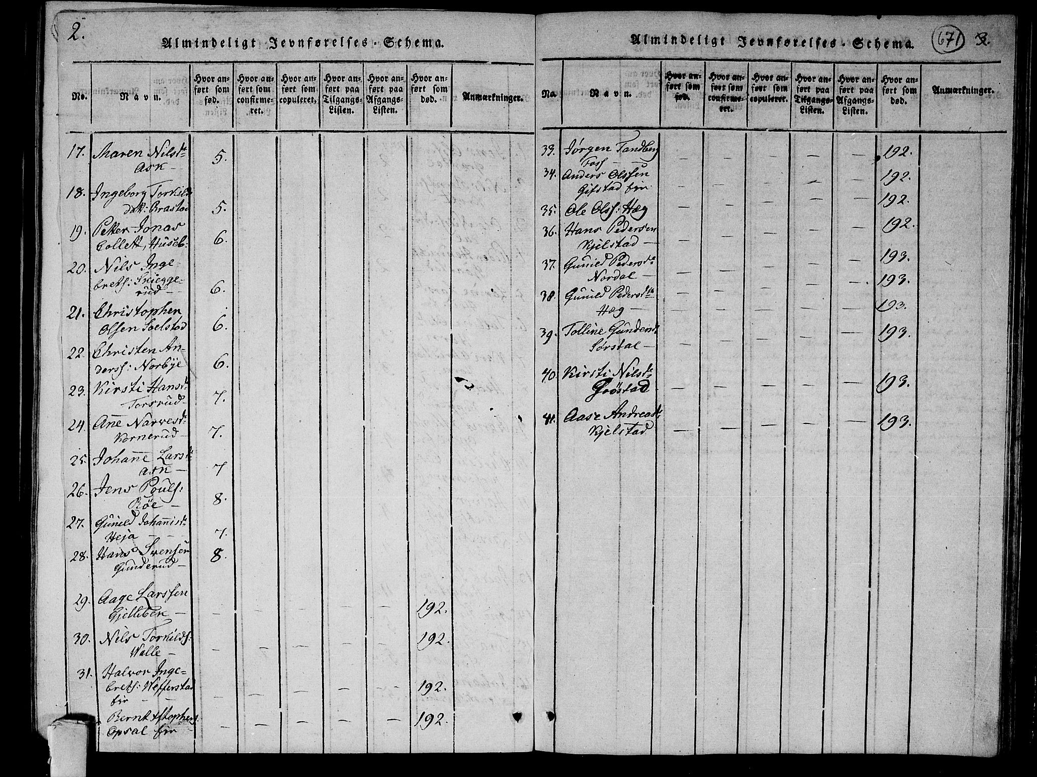 Lier kirkebøker, AV/SAKO-A-230/F/Fa/L0008: Parish register (official) no. I 8, 1813-1825, p. 670-671