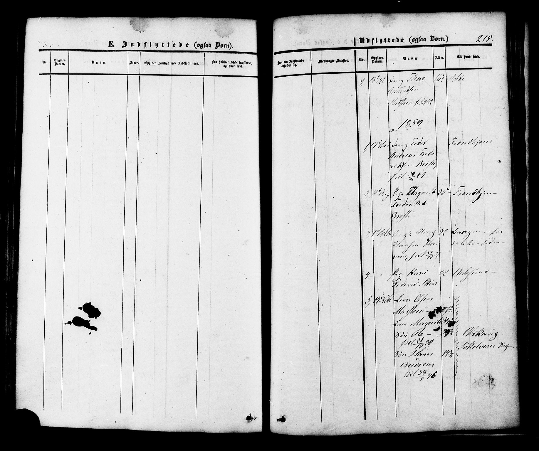 Ministerialprotokoller, klokkerbøker og fødselsregistre - Møre og Romsdal, SAT/A-1454/546/L0594: Parish register (official) no. 546A02, 1854-1882, p. 215