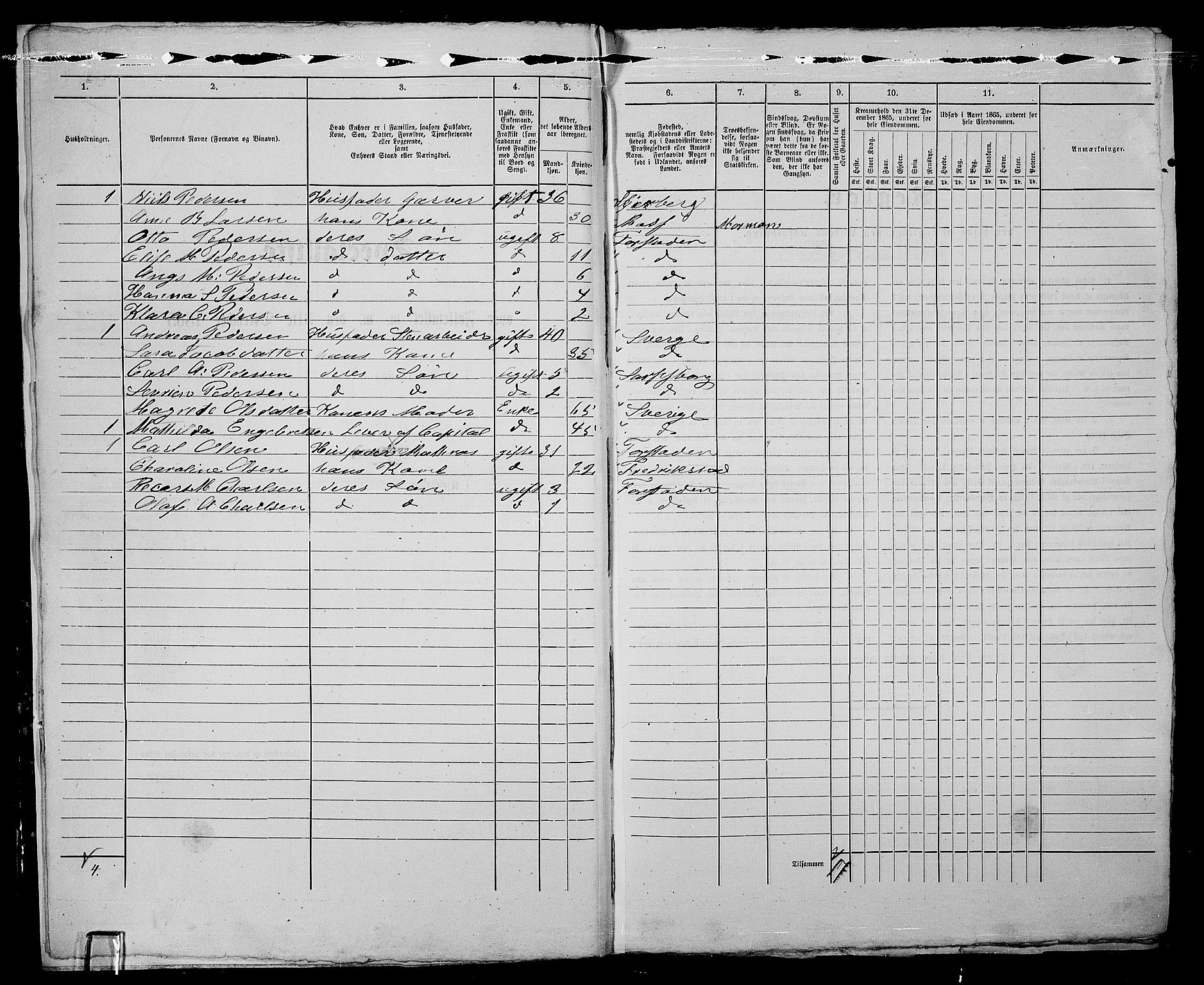 RA, 1865 census for Fredrikstad/Fredrikstad, 1865, p. 433