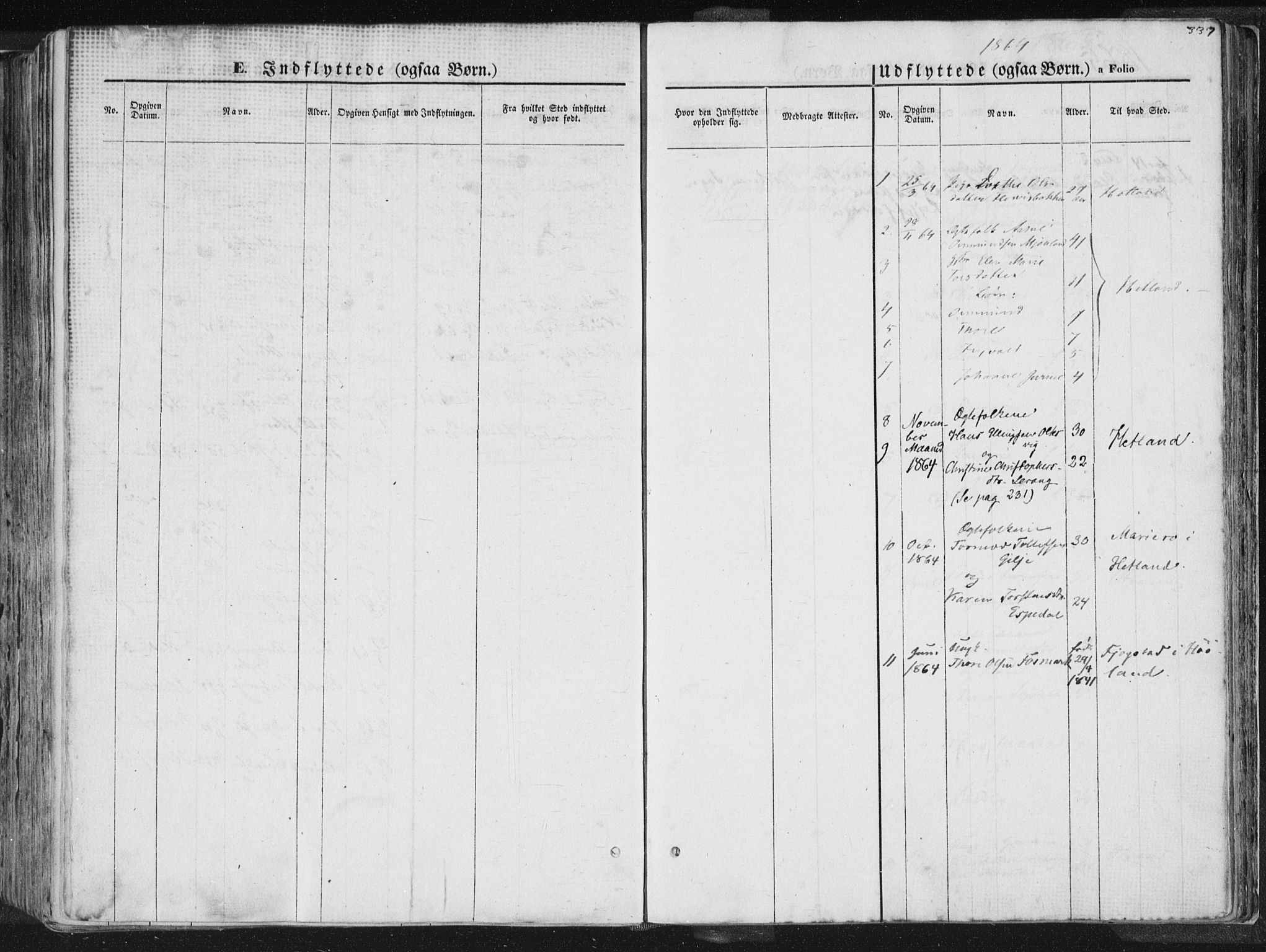 Høgsfjord sokneprestkontor, AV/SAST-A-101624/H/Ha/Haa/L0001: Parish register (official) no. A 1, 1854-1875, p. 337