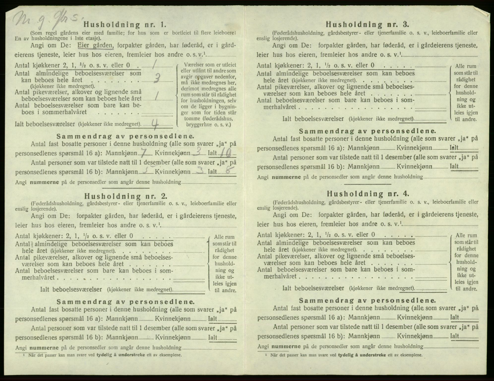SAB, 1920 census for Sveio, 1920, p. 679