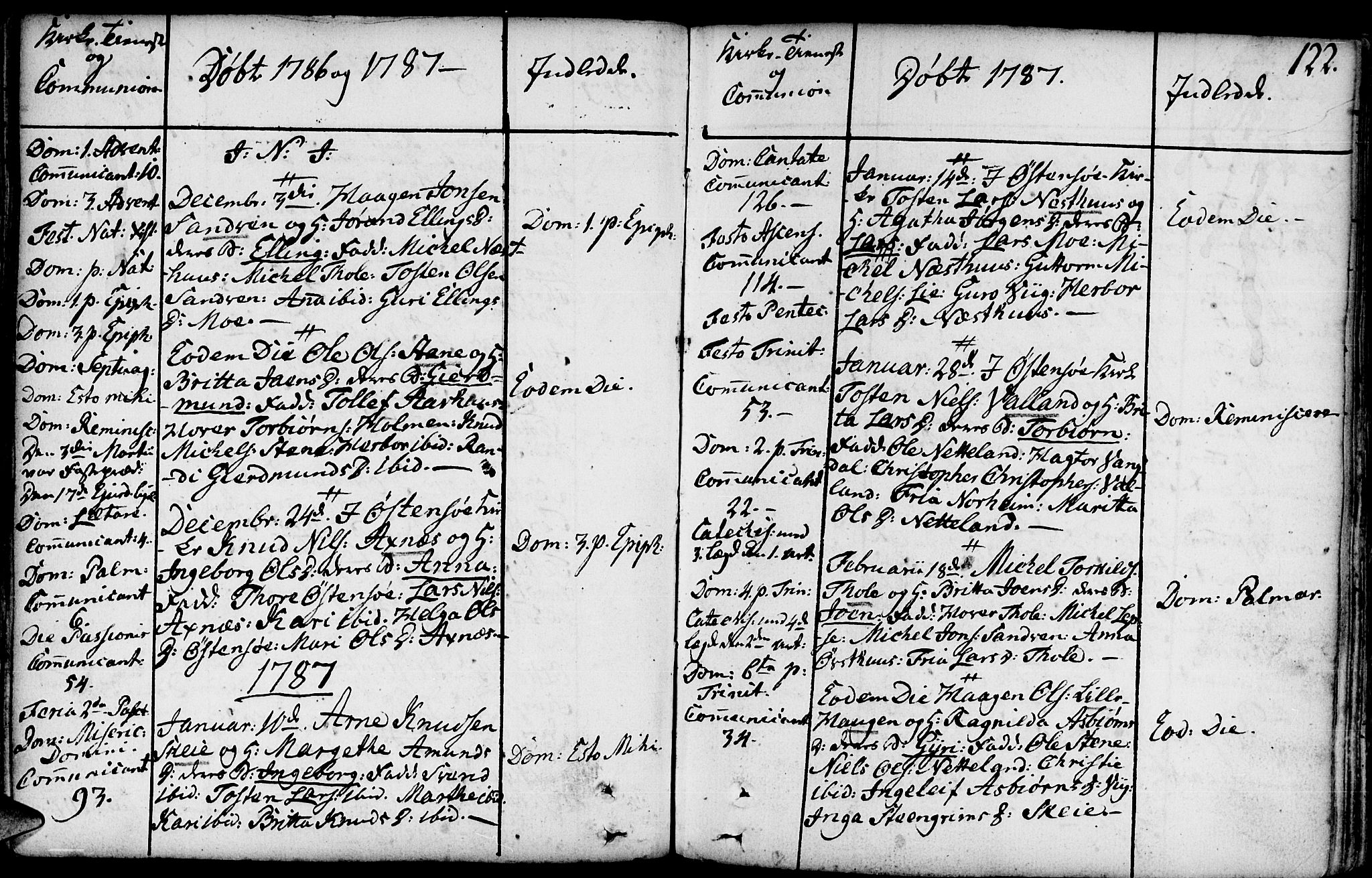 Kvam sokneprestembete, SAB/A-76201/H/Haa: Parish register (official) no. A 3, 1743-1795, p. 122