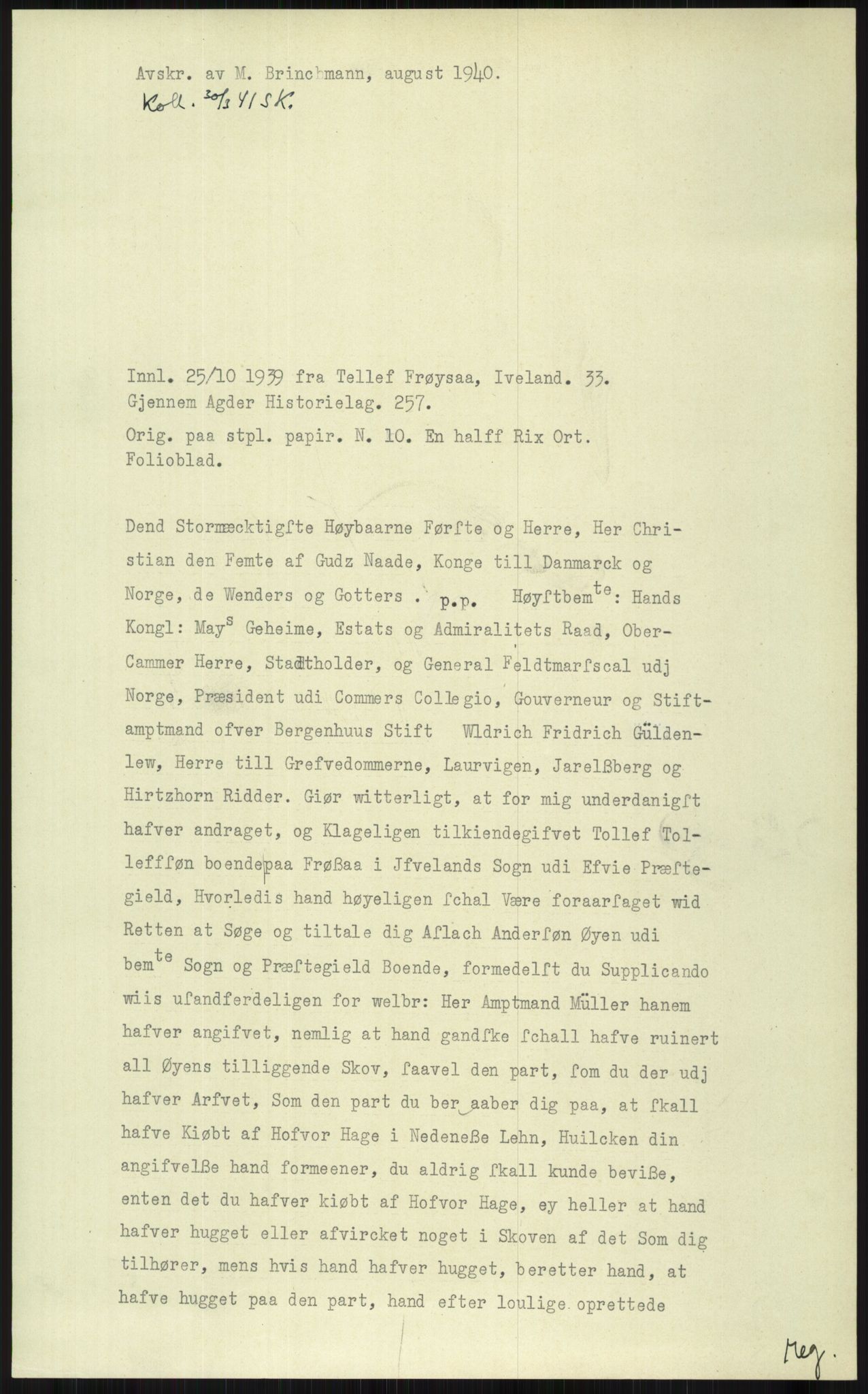 Samlinger til kildeutgivelse, Diplomavskriftsamlingen, AV/RA-EA-4053/H/Ha, p. 2322