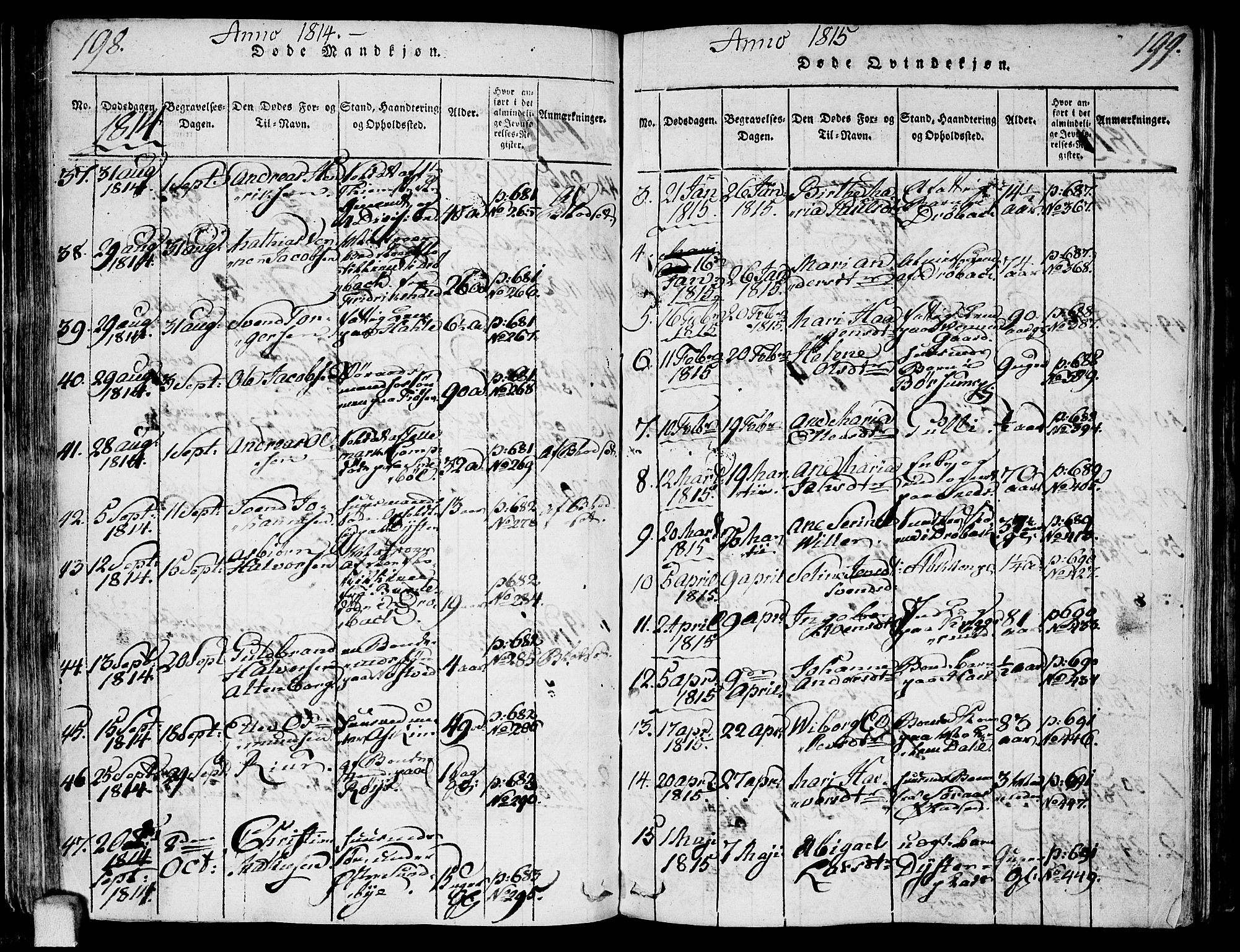 Ås prestekontor Kirkebøker, SAO/A-10894/F/Fa/L0003: Parish register (official) no. I 3, 1814-1818, p. 198-199