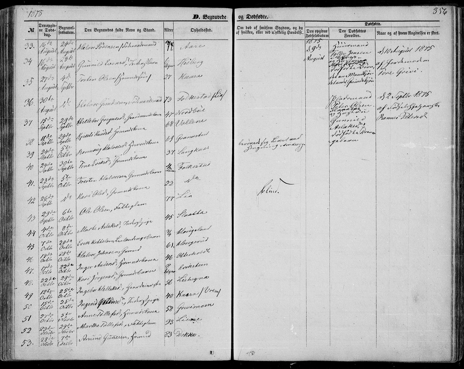 Bø kirkebøker, SAKO/A-257/F/Fa/L0009: Parish register (official) no. 9, 1862-1879, p. 356