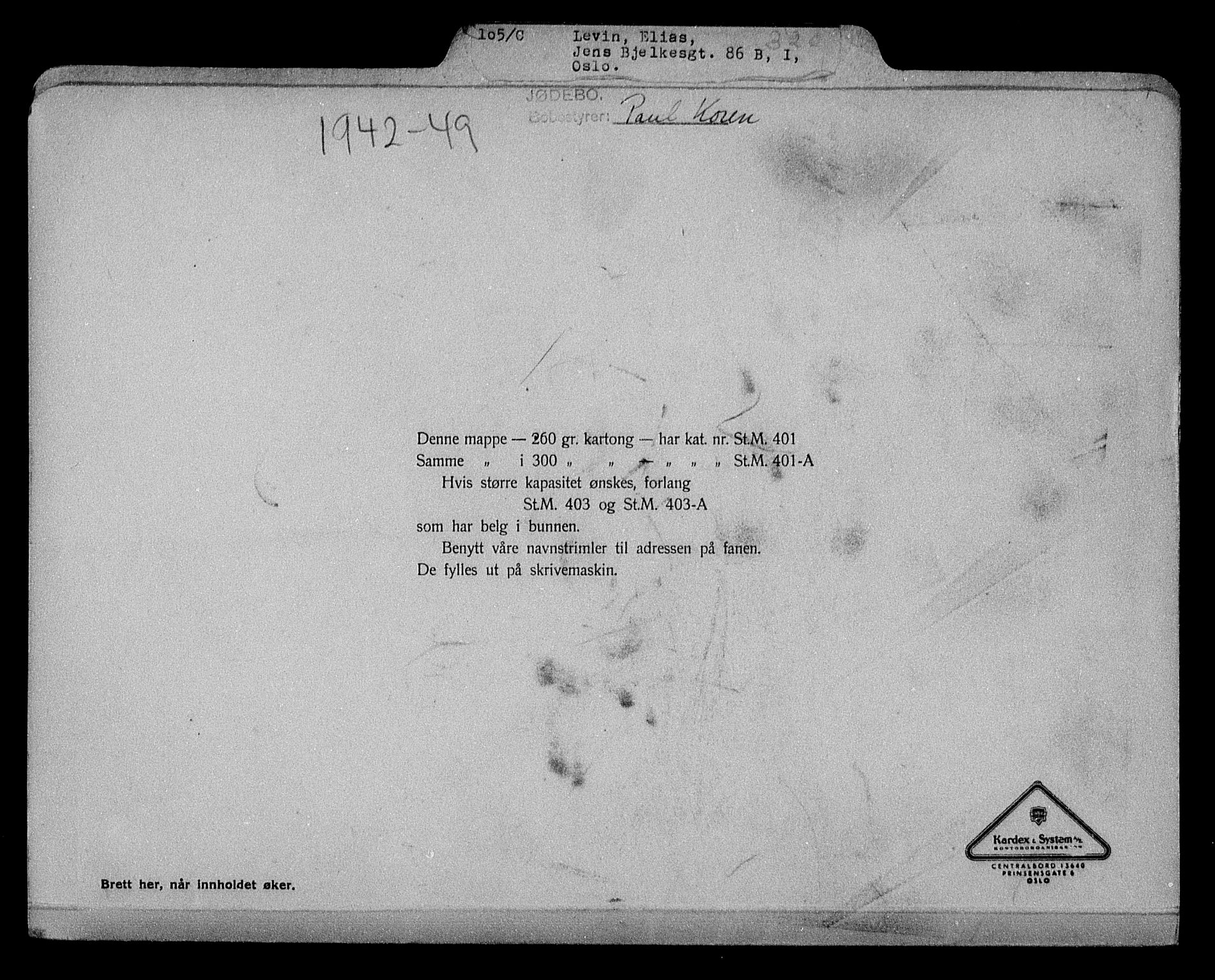 Justisdepartementet, Tilbakeføringskontoret for inndratte formuer, AV/RA-S-1564/H/Hc/Hcc/L0957: --, 1945-1947, p. 81