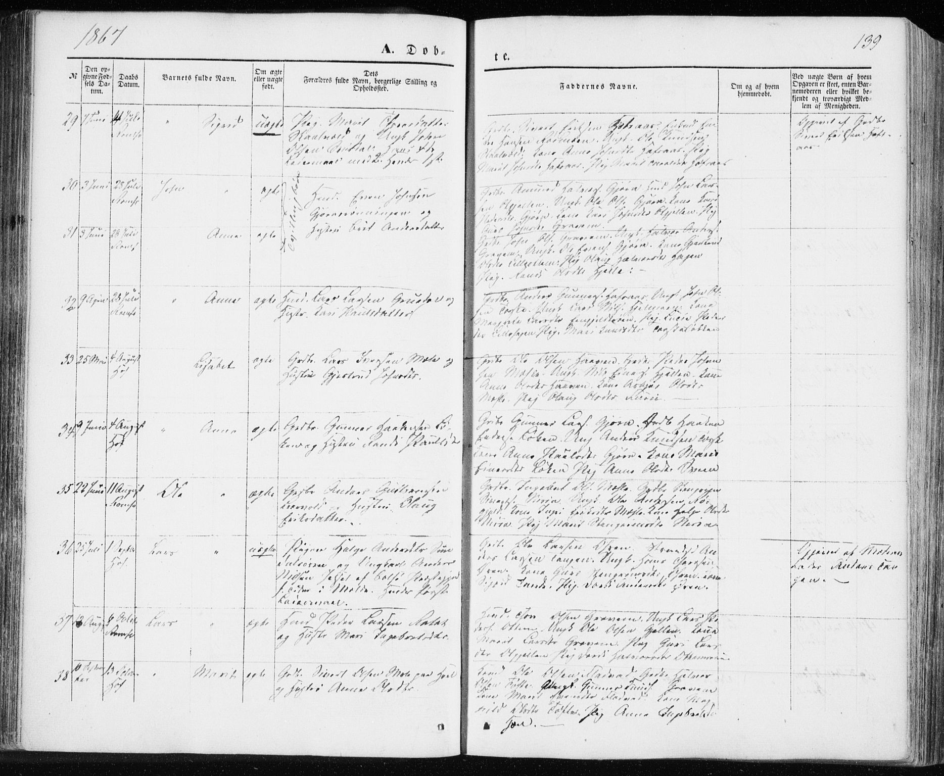 Ministerialprotokoller, klokkerbøker og fødselsregistre - Møre og Romsdal, SAT/A-1454/590/L1013: Parish register (official) no. 590A05, 1847-1877, p. 139