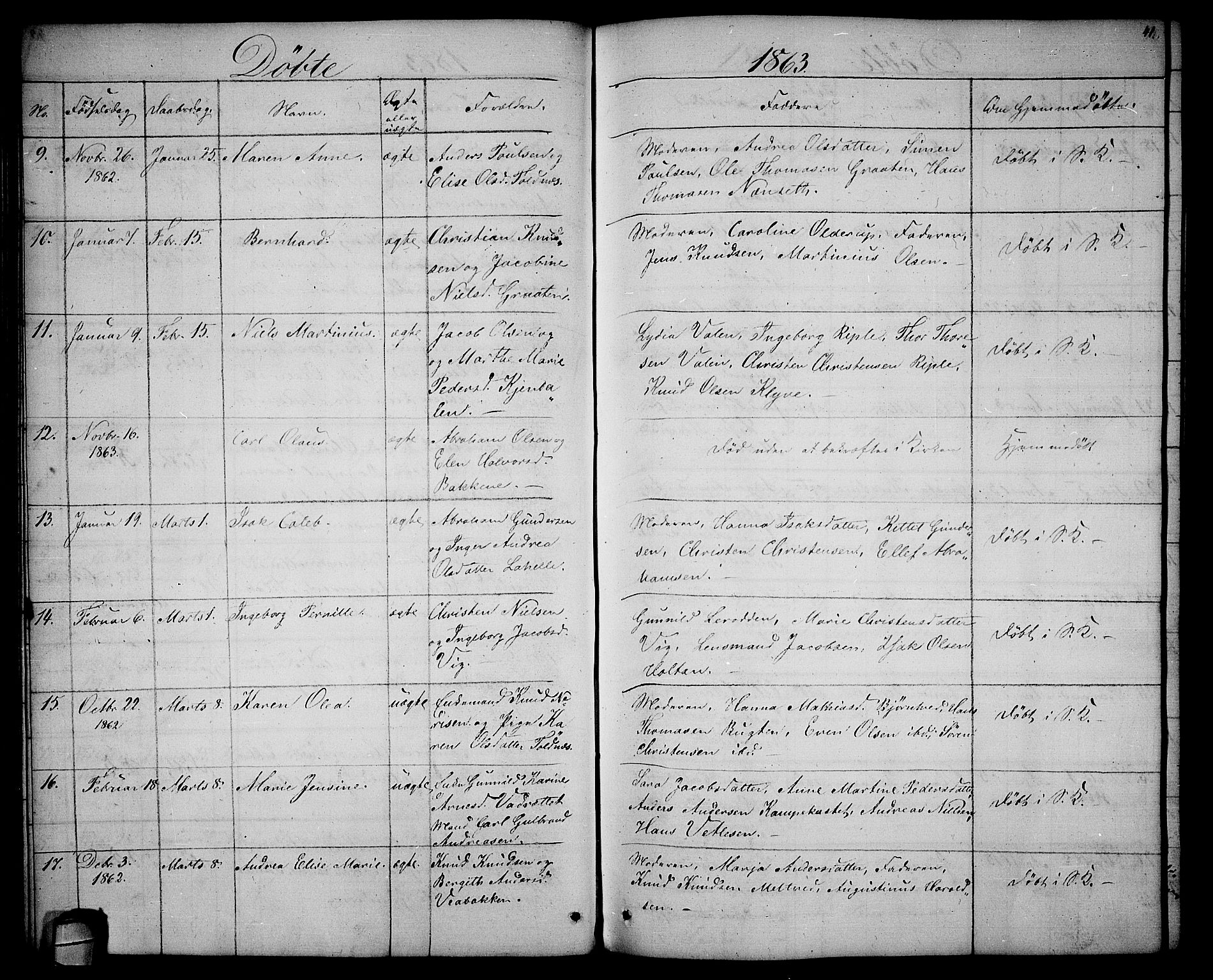 Solum kirkebøker, SAKO/A-306/G/Ga/L0004: Parish register (copy) no. I 4, 1859-1876, p. 41
