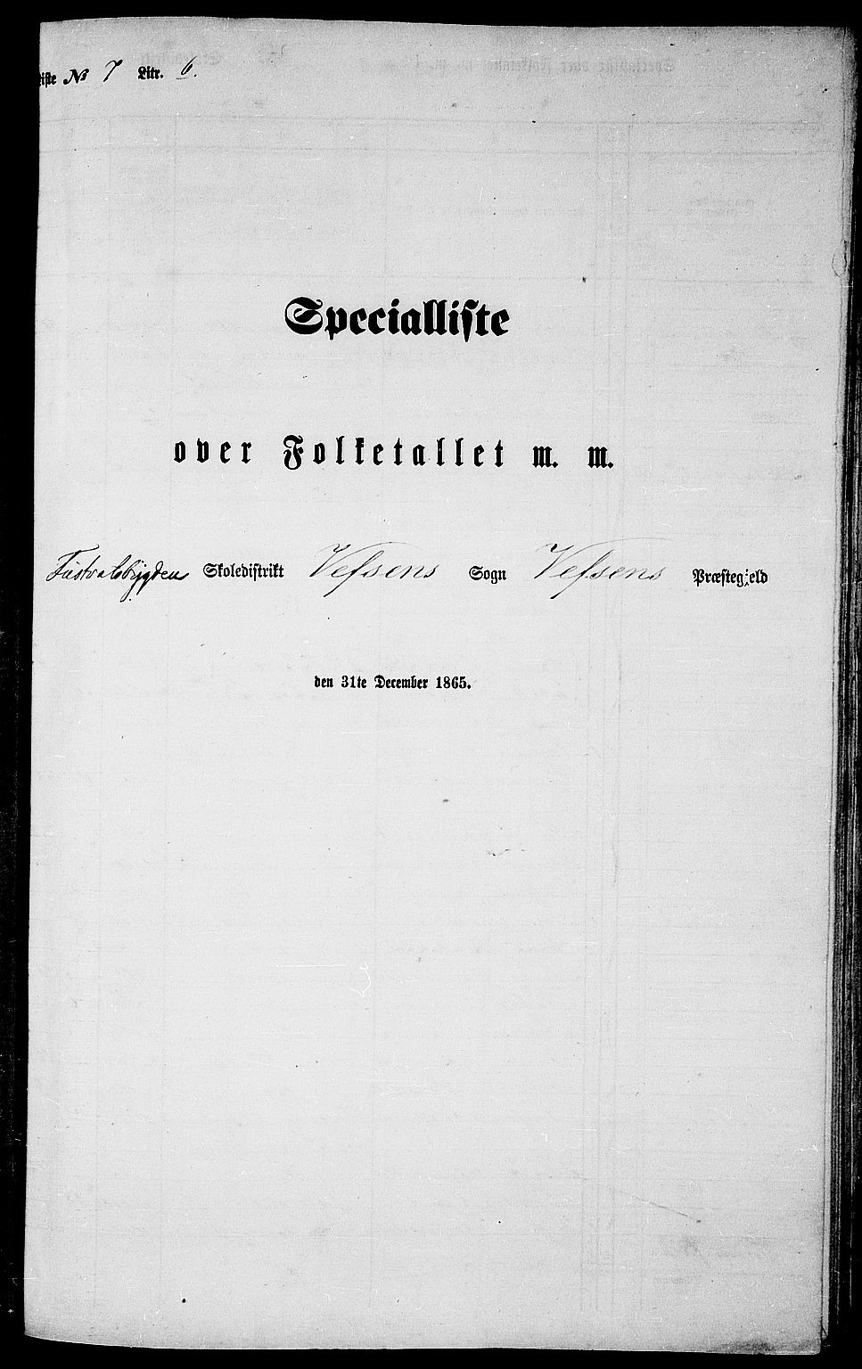 RA, 1865 census for Vefsn, 1865, p. 146