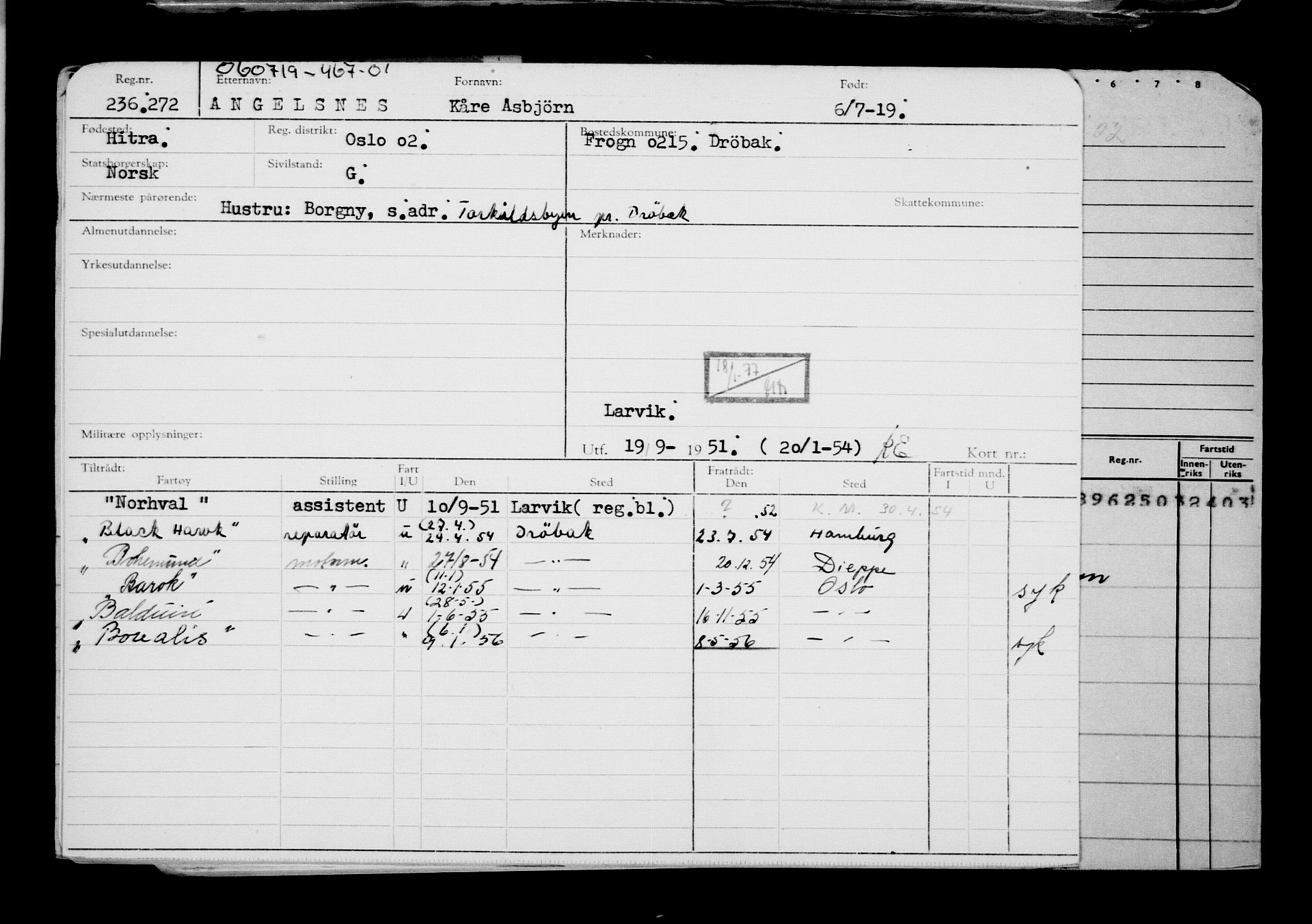 Direktoratet for sjømenn, AV/RA-S-3545/G/Gb/L0170: Hovedkort, 1919, p. 108