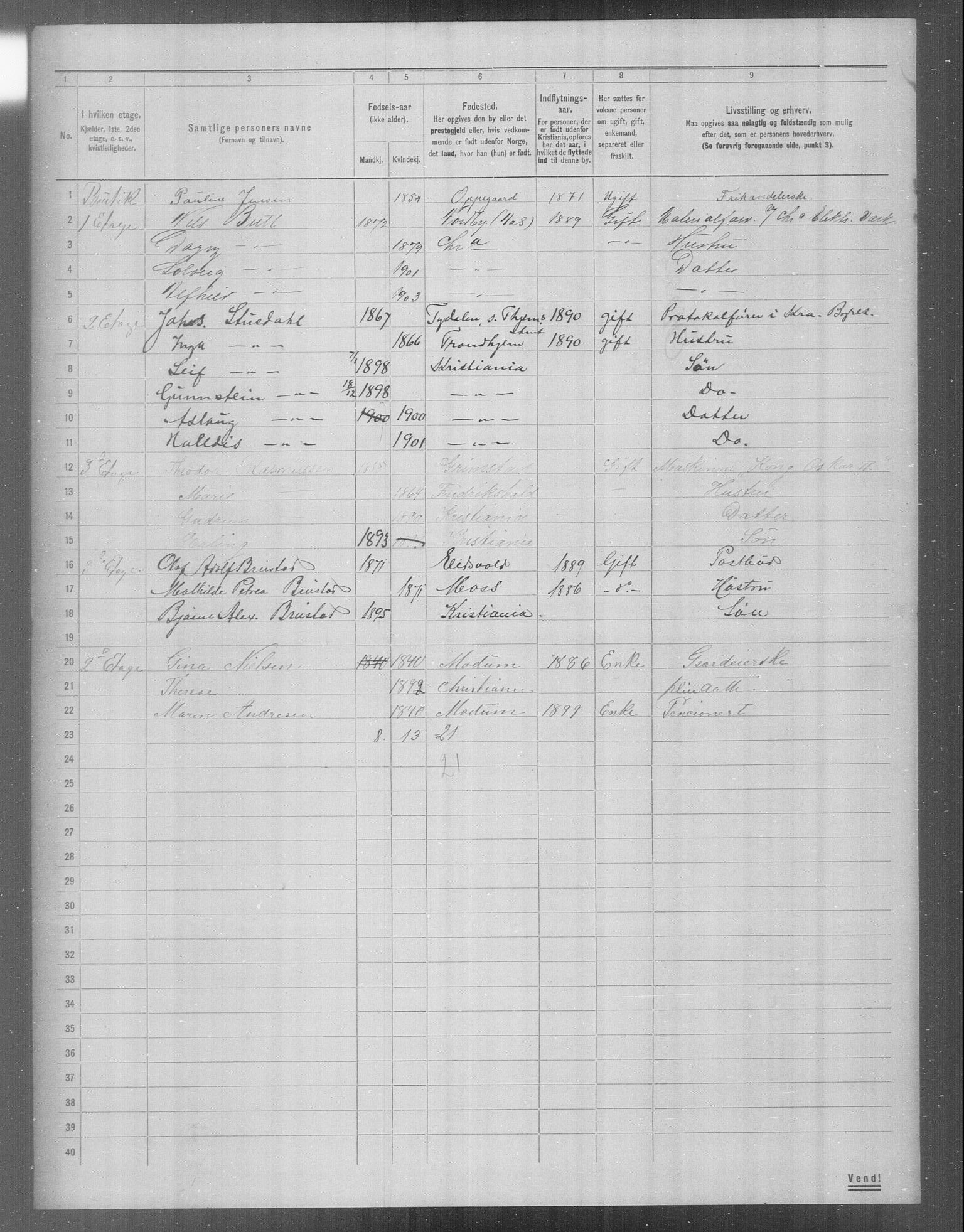 OBA, Municipal Census 1904 for Kristiania, 1904, p. 23236