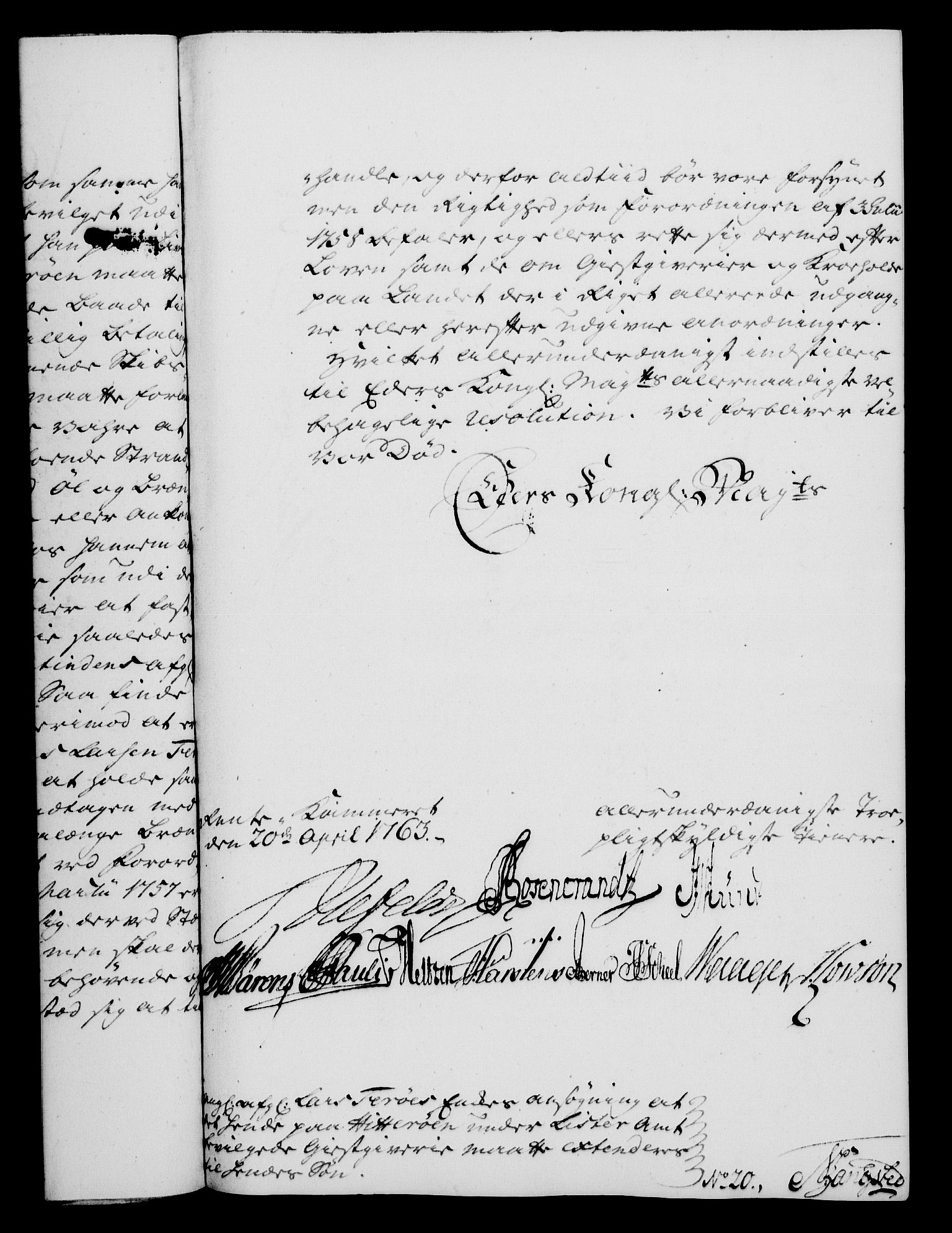 Rentekammeret, Kammerkanselliet, AV/RA-EA-3111/G/Gf/Gfa/L0045: Norsk relasjons- og resolusjonsprotokoll (merket RK 52.45), 1763, p. 228