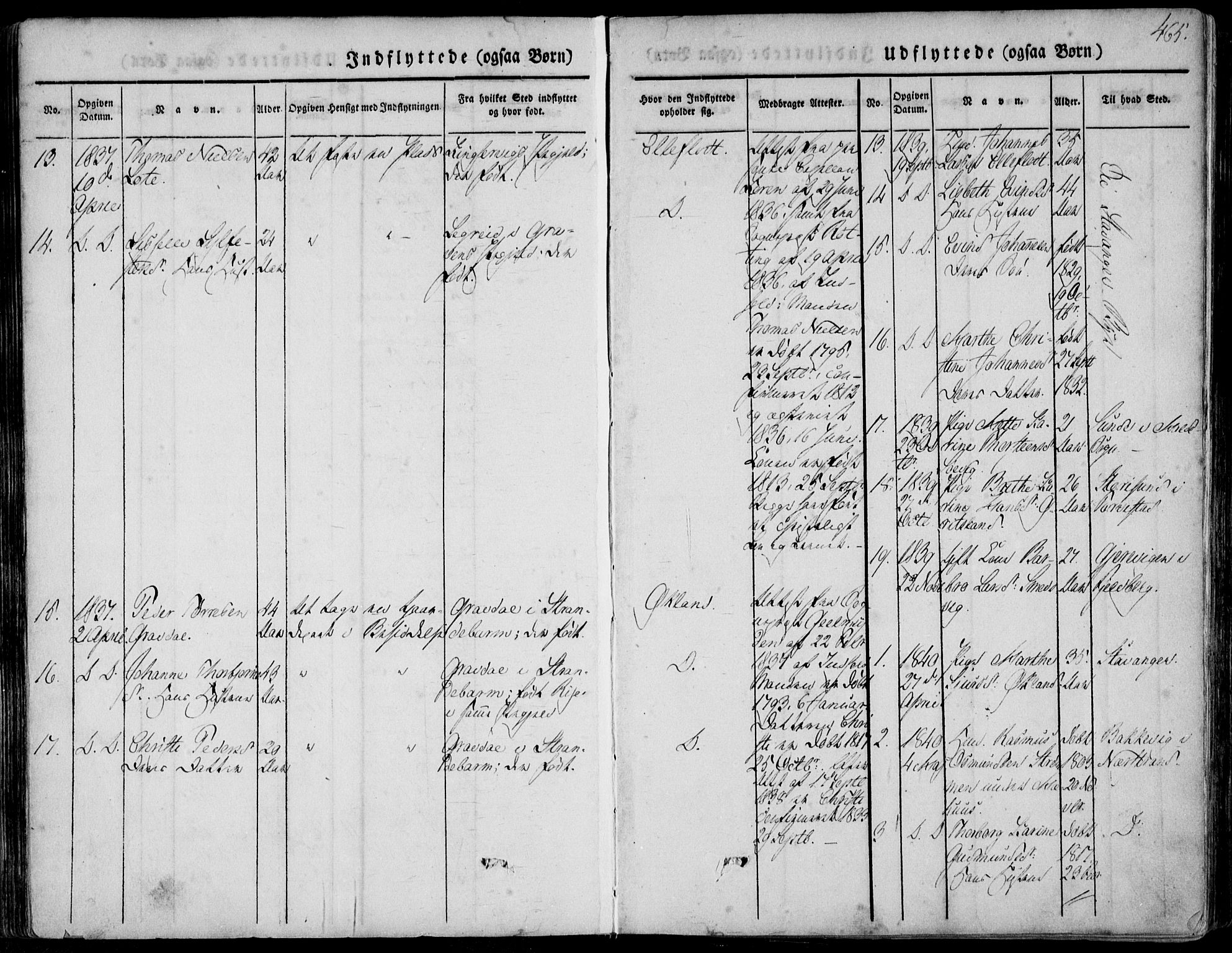 Skjold sokneprestkontor, SAST/A-101847/H/Ha/Haa/L0006: Parish register (official) no. A 6.2, 1835-1858, p. 465