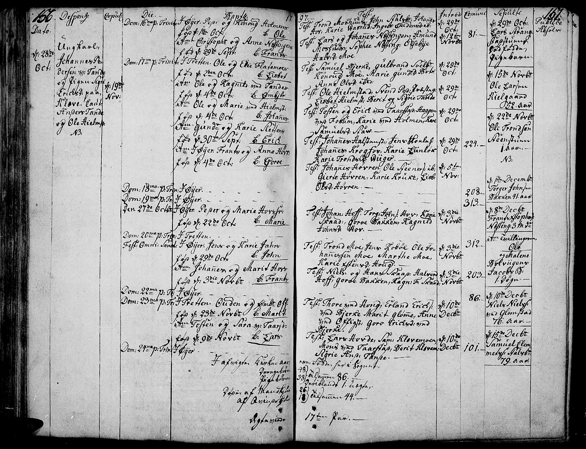 Øyer prestekontor, SAH/PREST-084/H/Ha/Haa/L0003: Parish register (official) no. 3, 1784-1824, p. 156-157