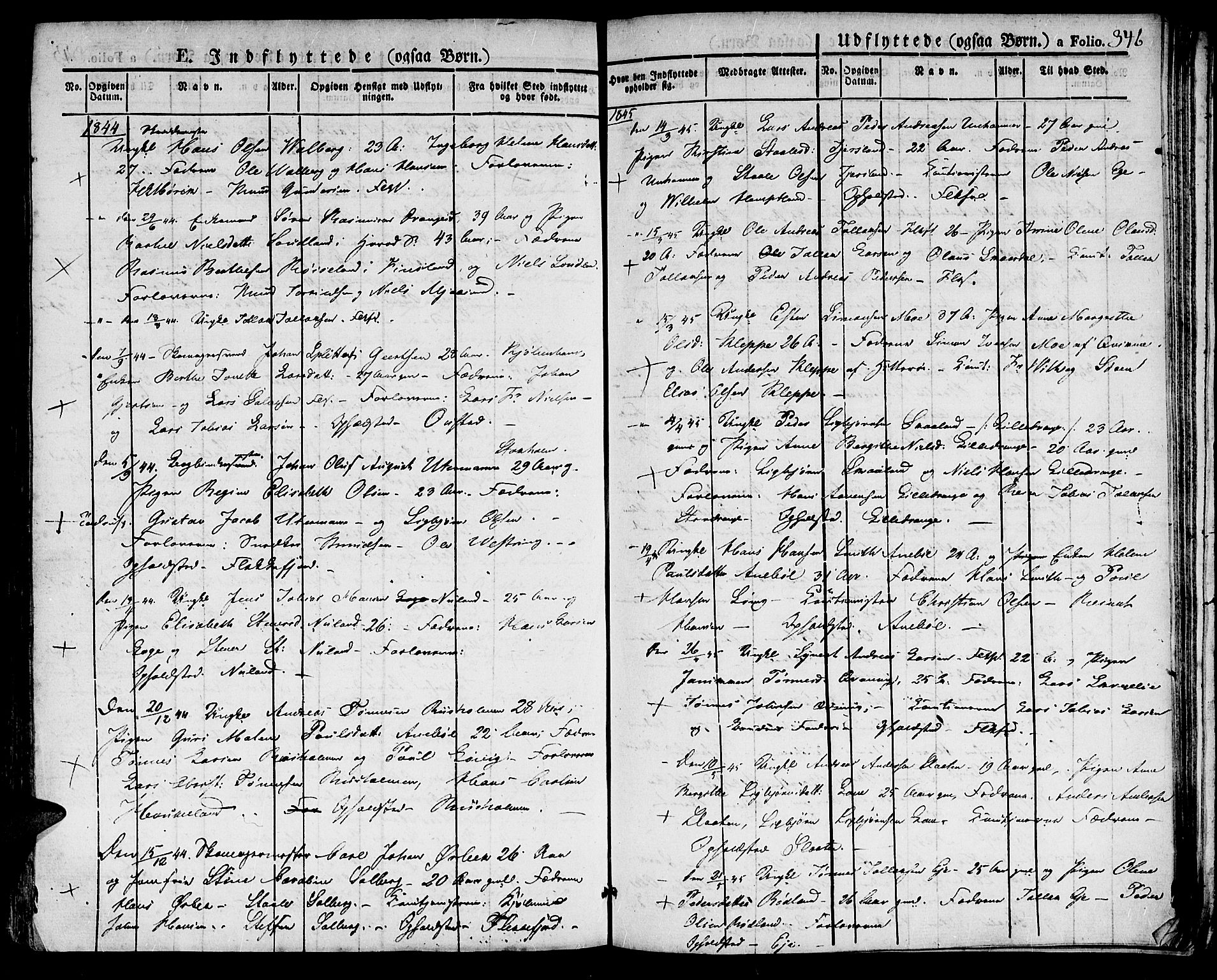 Flekkefjord sokneprestkontor, SAK/1111-0012/F/Fb/Fbc/L0004: Parish register (copy) no. B 4, 1827-1846, p. 346