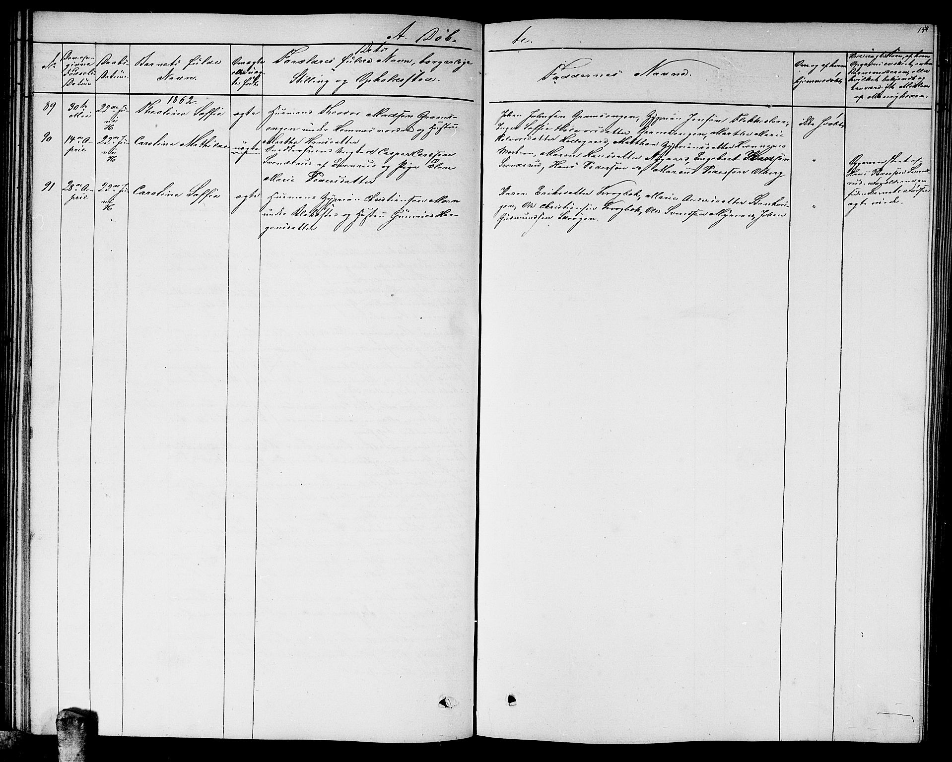 Høland prestekontor Kirkebøker, AV/SAO-A-10346a/G/Ga/L0004: Parish register (copy) no. I 4, 1854-1862, p. 154