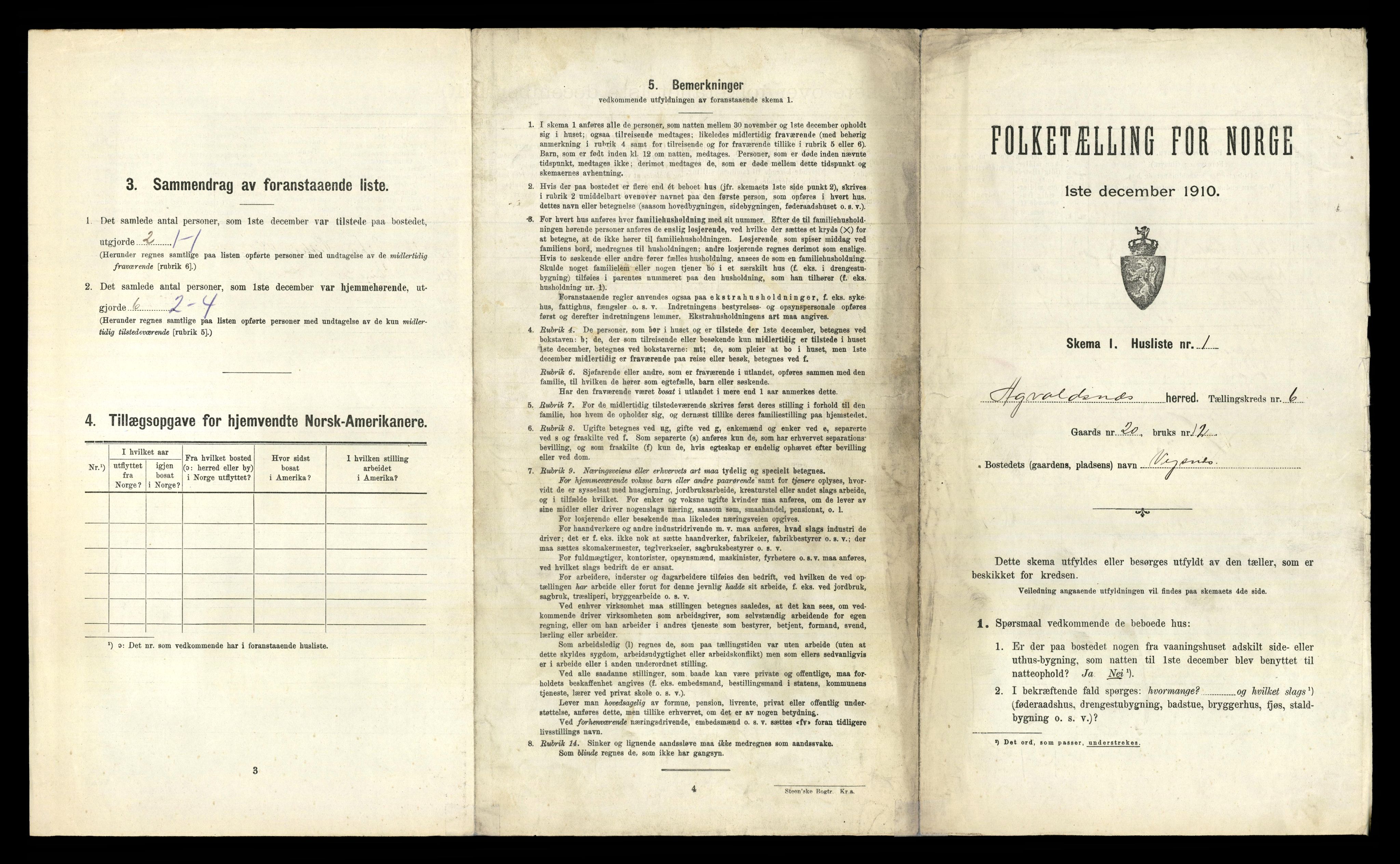 RA, 1910 census for Avaldsnes, 1910, p. 1007