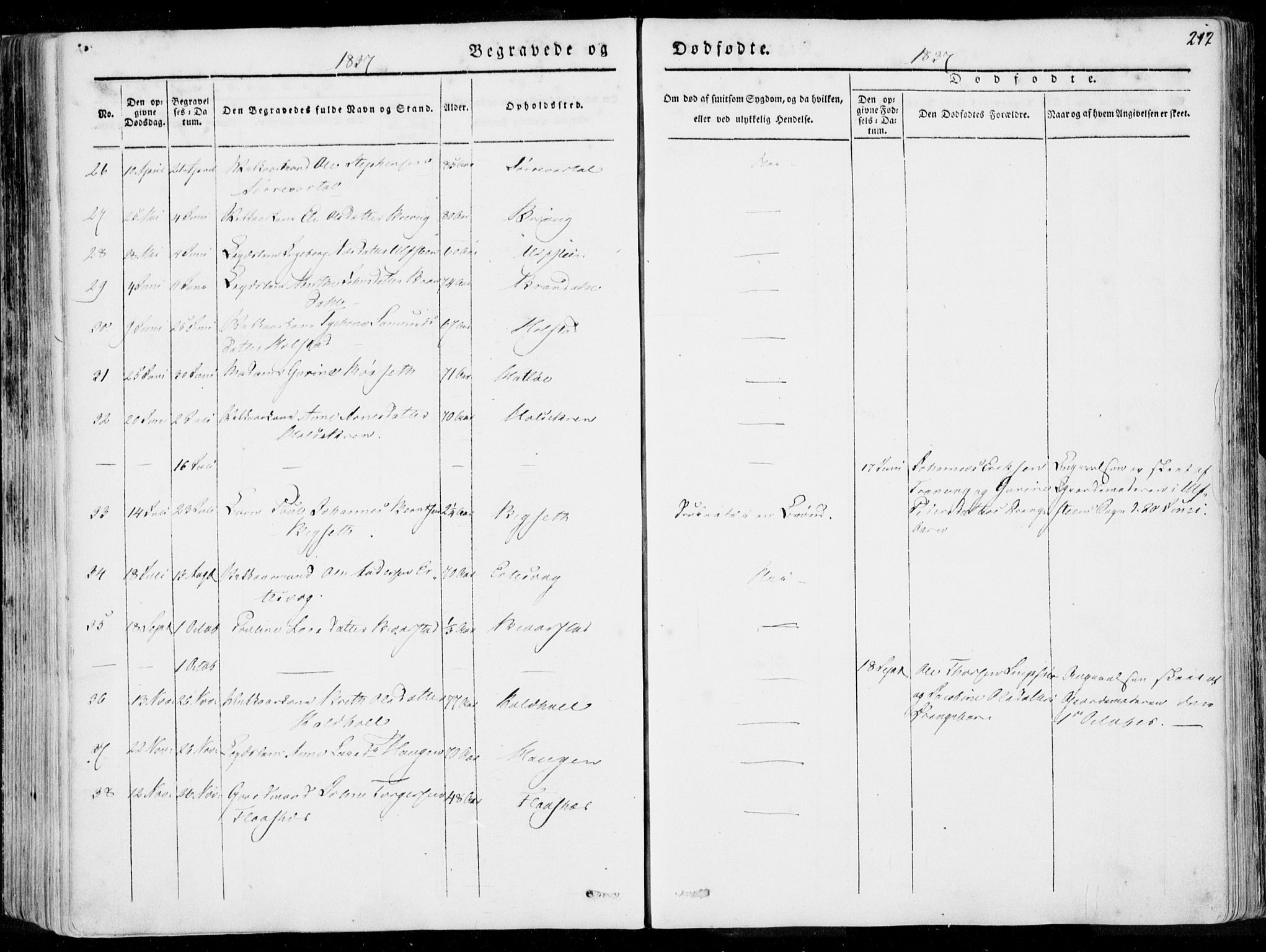 Ministerialprotokoller, klokkerbøker og fødselsregistre - Møre og Romsdal, AV/SAT-A-1454/509/L0104: Parish register (official) no. 509A02, 1833-1847, p. 212