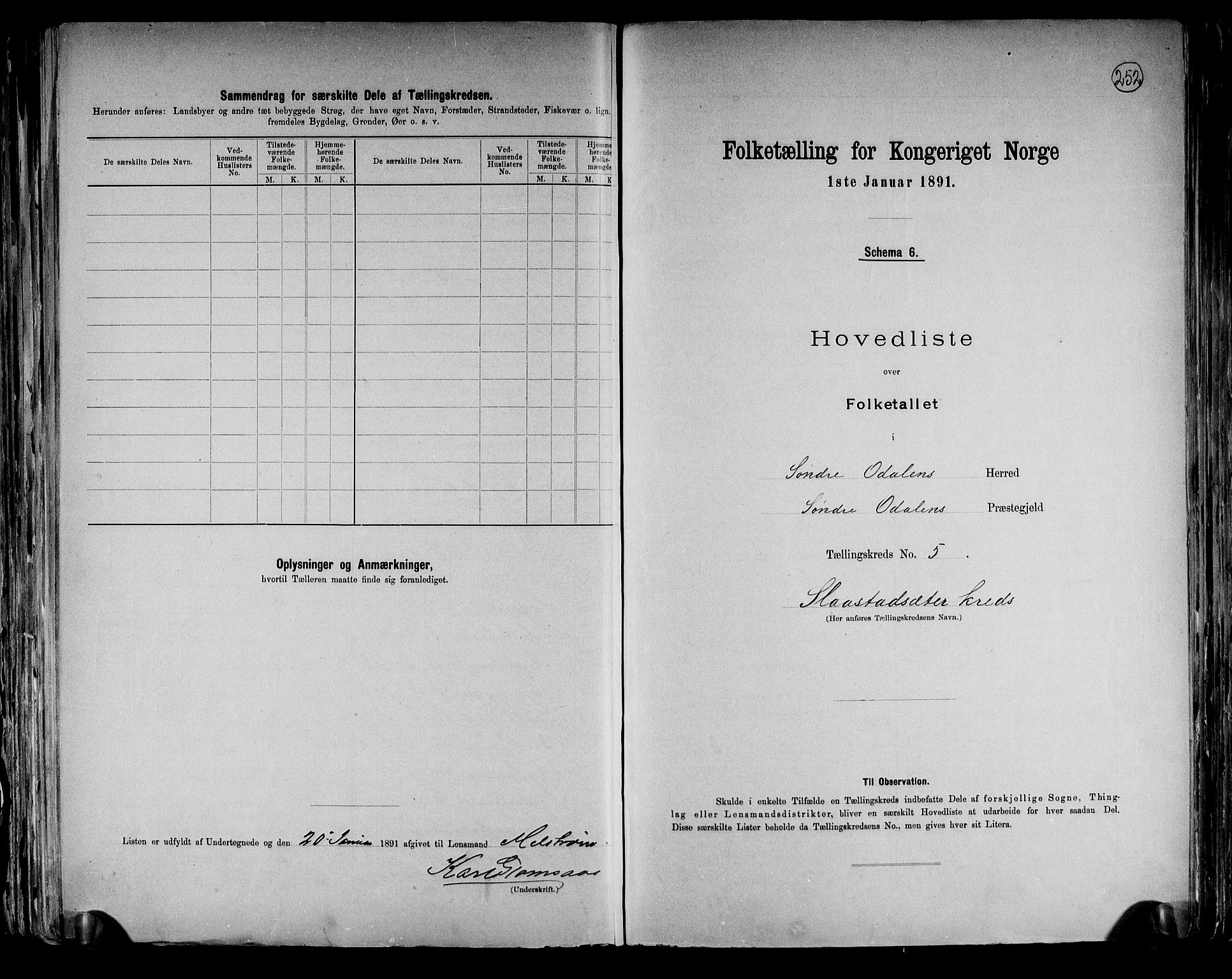 RA, 1891 census for 0419 Sør-Odal, 1891, p. 14