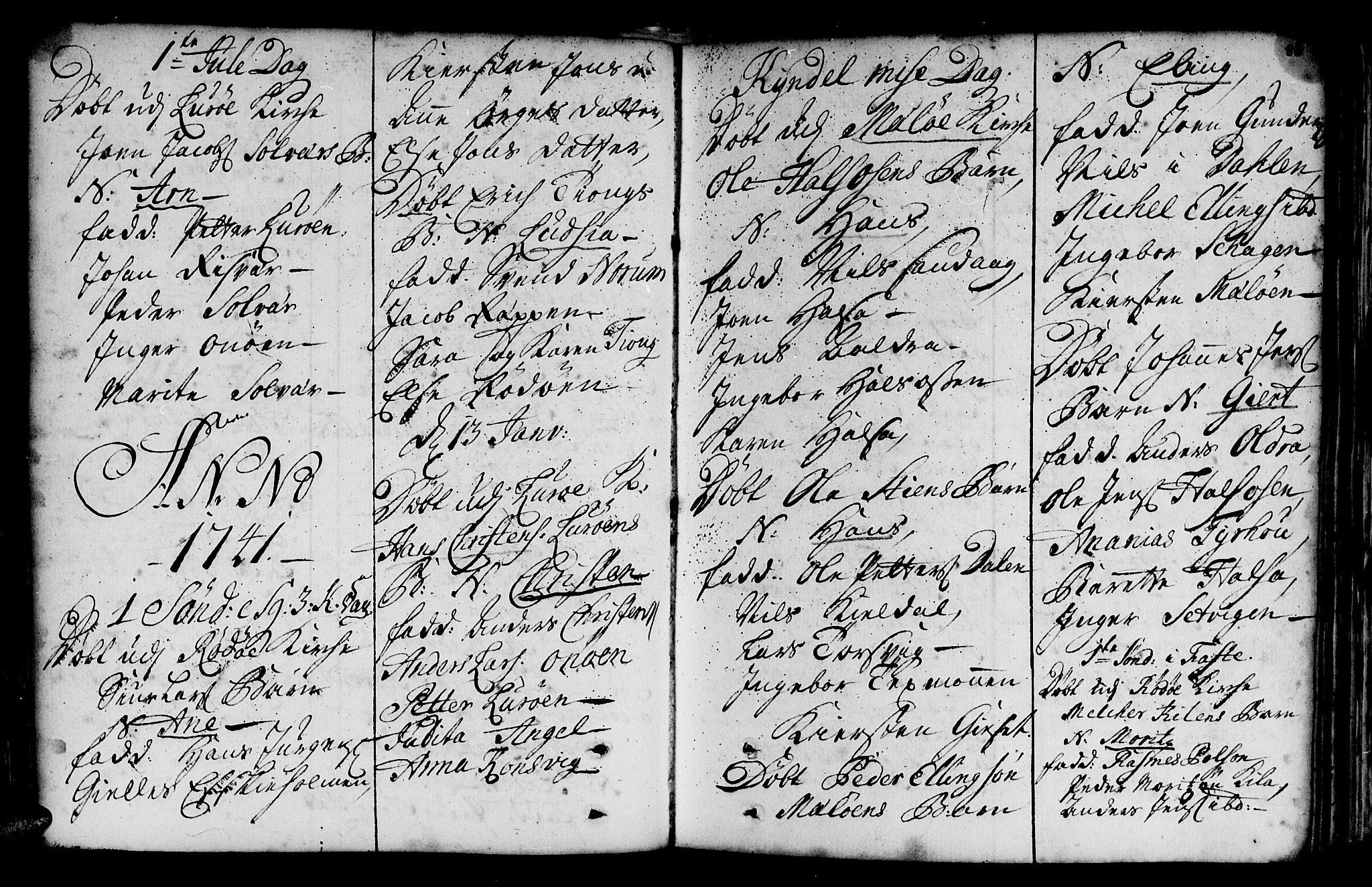 Ministerialprotokoller, klokkerbøker og fødselsregistre - Nordland, AV/SAT-A-1459/841/L0586: Parish register (official) no. 841A01, 1739-1750, p. 85