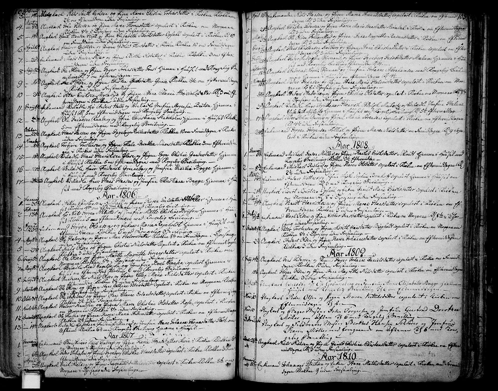 Skien kirkebøker, SAKO/A-302/F/Fa/L0004: Parish register (official) no. 4, 1792-1814, p. 102-103