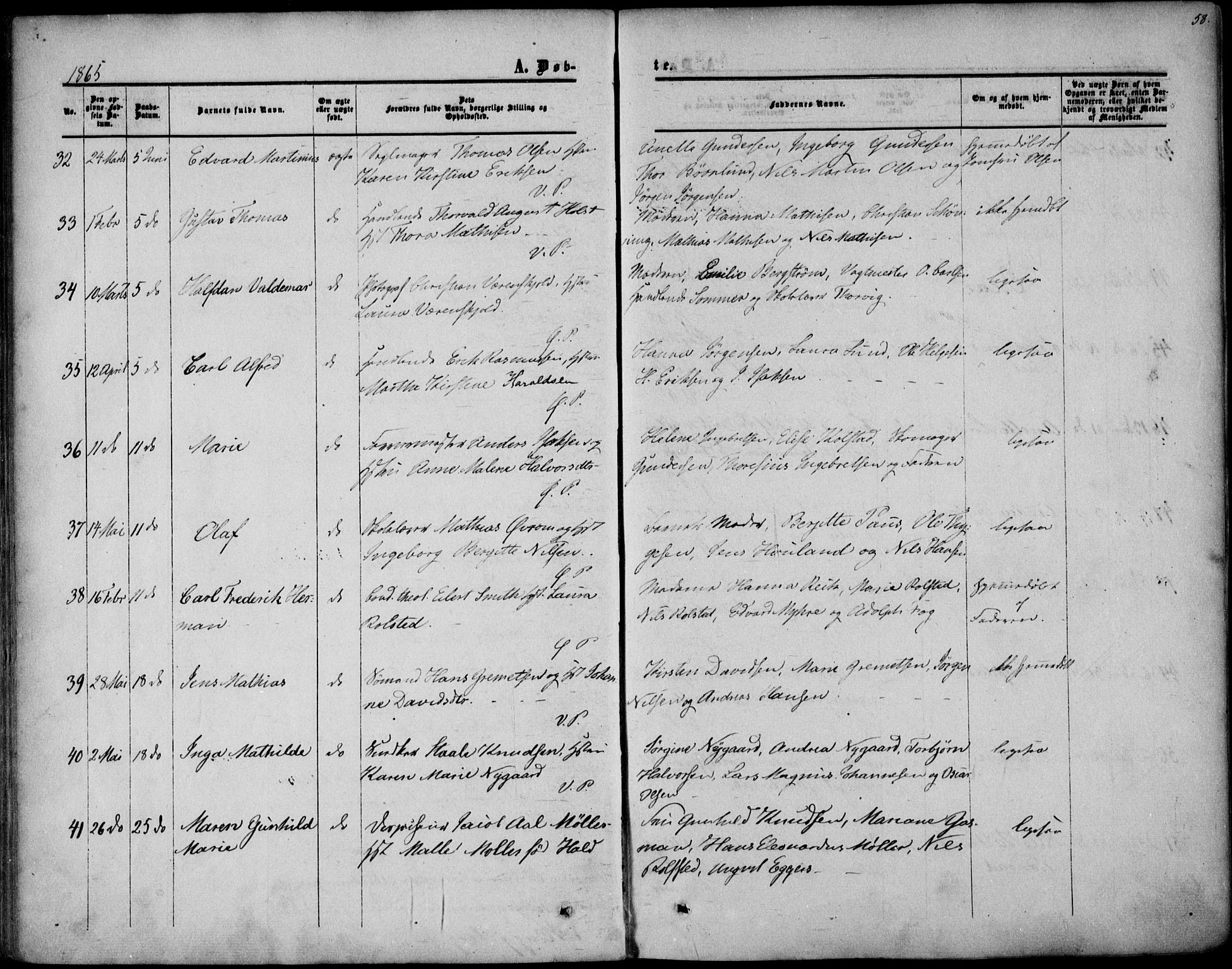 Porsgrunn kirkebøker , SAKO/A-104/F/Fa/L0007: Parish register (official) no. 7, 1858-1877, p. 58