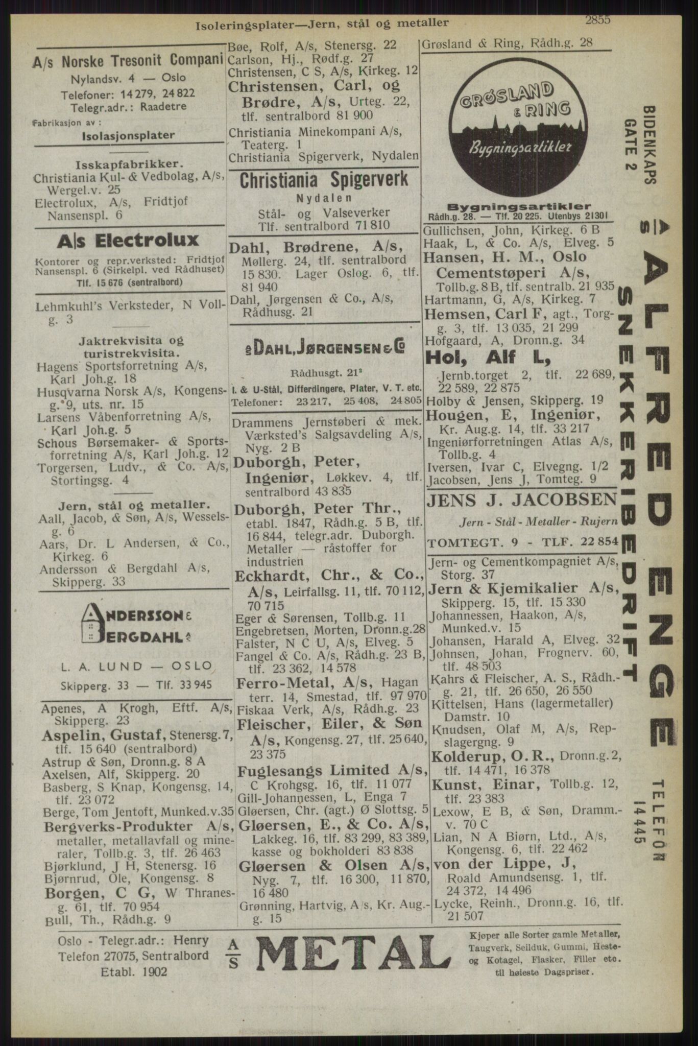 Kristiania/Oslo adressebok, PUBL/-, 1944, p. 2855