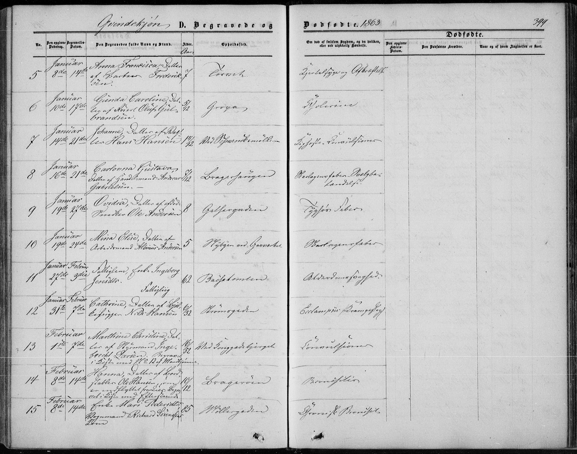 Bragernes kirkebøker, AV/SAKO-A-6/F/Fb/L0003: Parish register (official) no. II 3, 1860-1868, p. 399