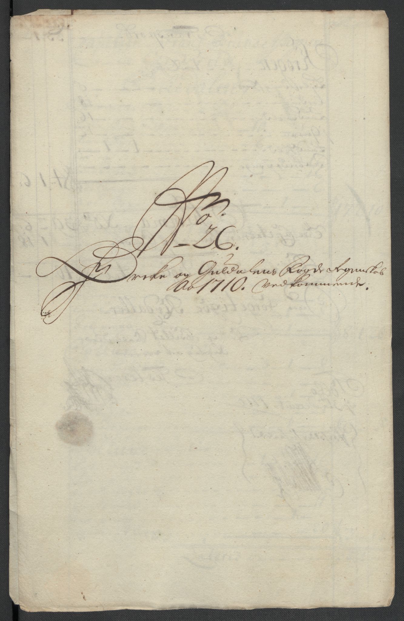 Rentekammeret inntil 1814, Reviderte regnskaper, Fogderegnskap, AV/RA-EA-4092/R60/L3960: Fogderegnskap Orkdal og Gauldal, 1710, p. 323