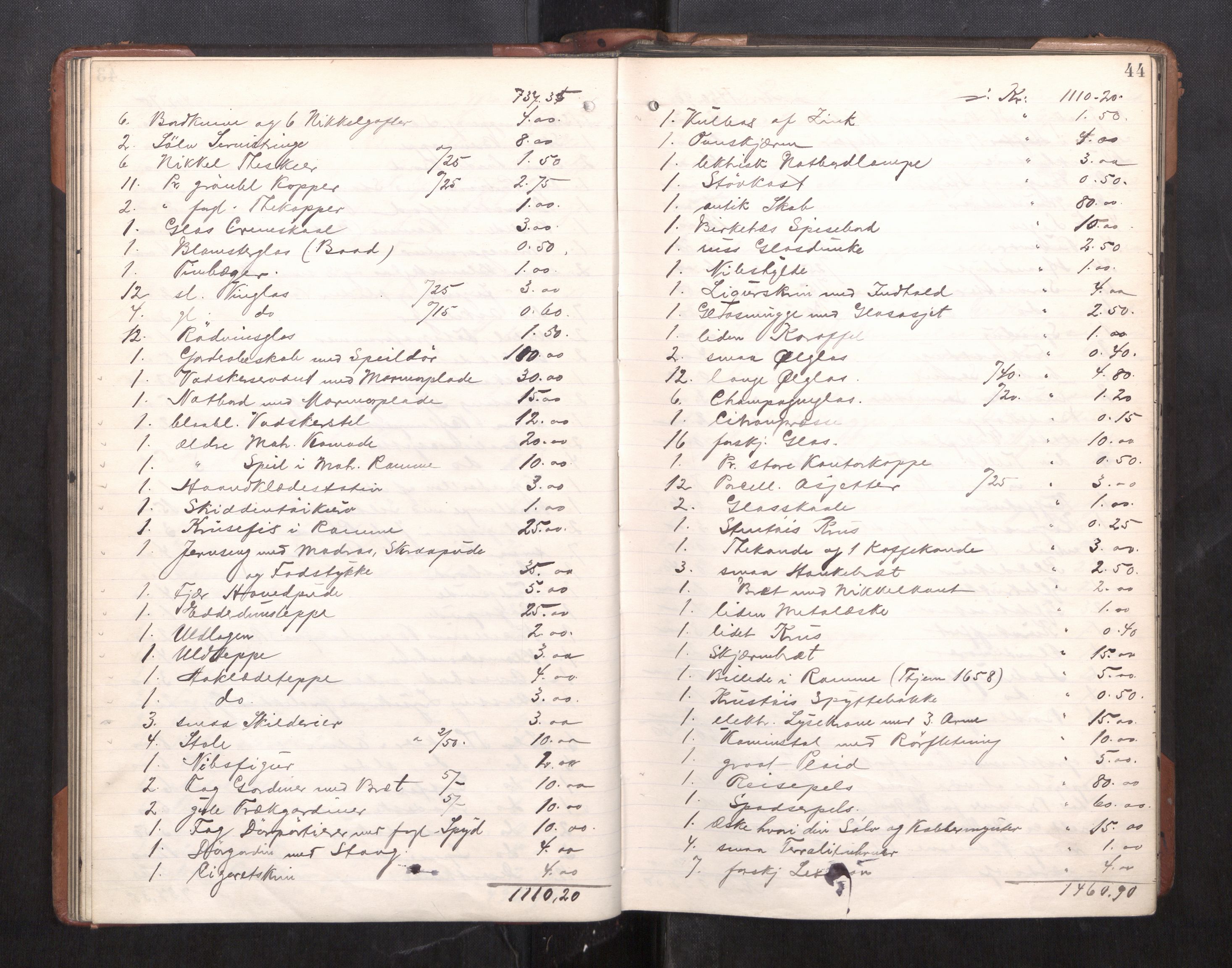 Trondheim byfogd, AV/SAT-A-0003/1/3/3C/L0025: Skifteregistreringsprotokoll - 24/1-14/7. (u/ register), 1906-1909, p. 44