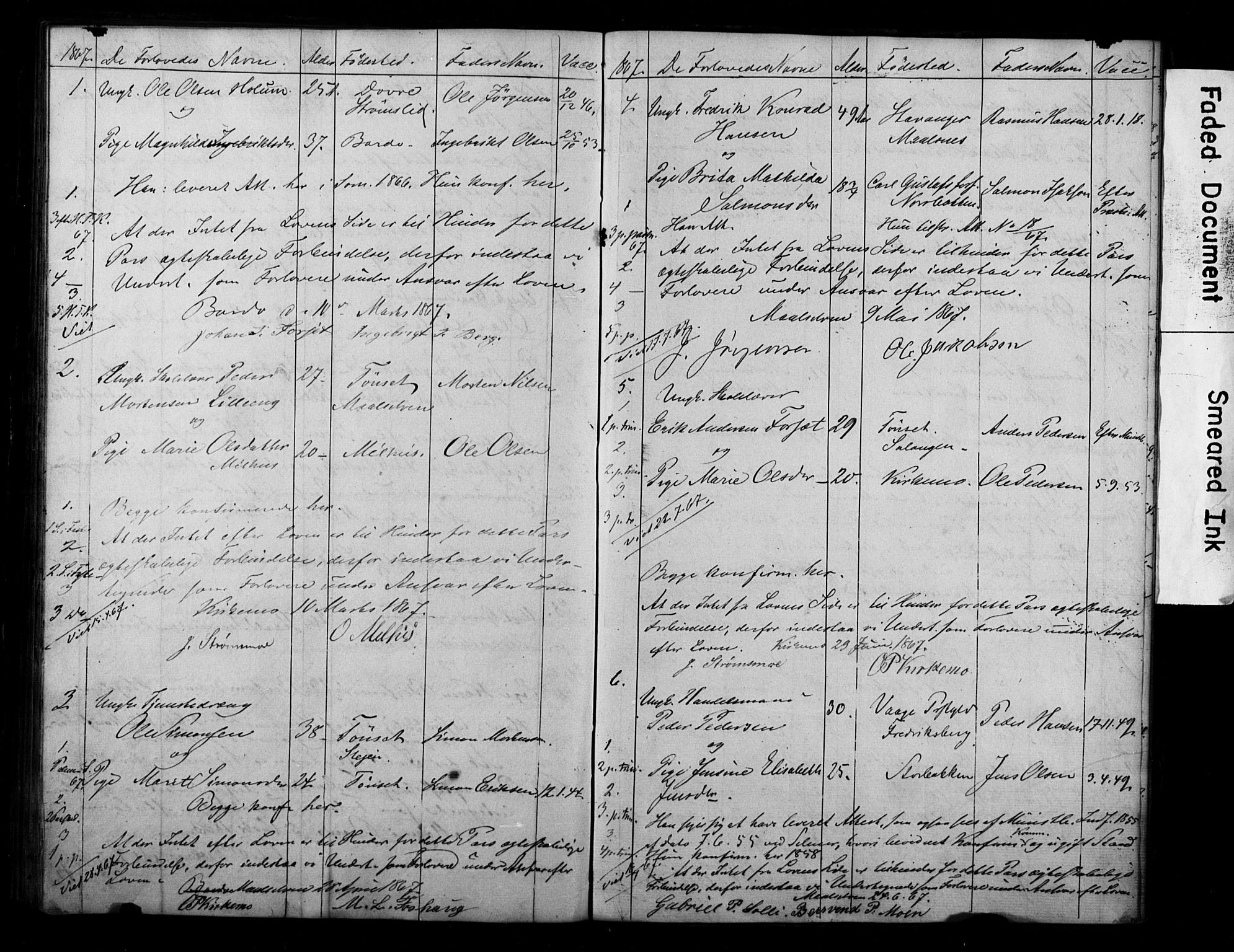 Målselv sokneprestembete, AV/SATØ-S-1311/I/Id/L0037: Banns register no. 37, 1853-1870