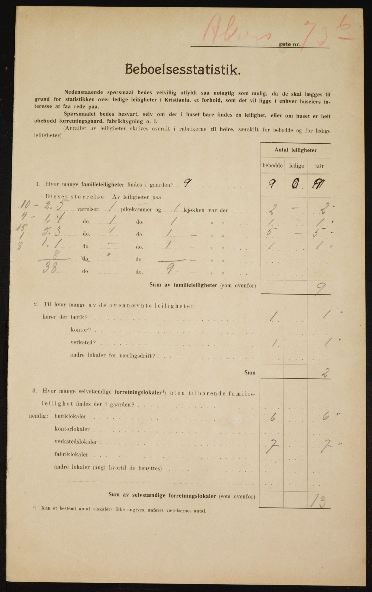 OBA, Municipal Census 1910 for Kristiania, 1910, p. 753