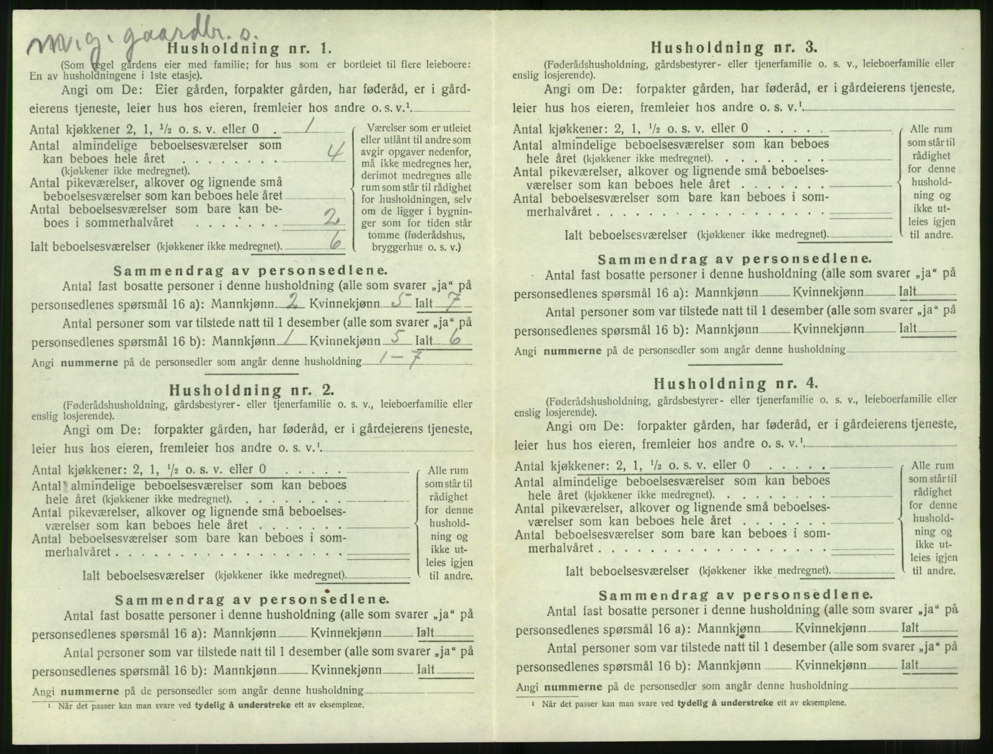 SAT, 1920 census for Stordal, 1920, p. 273