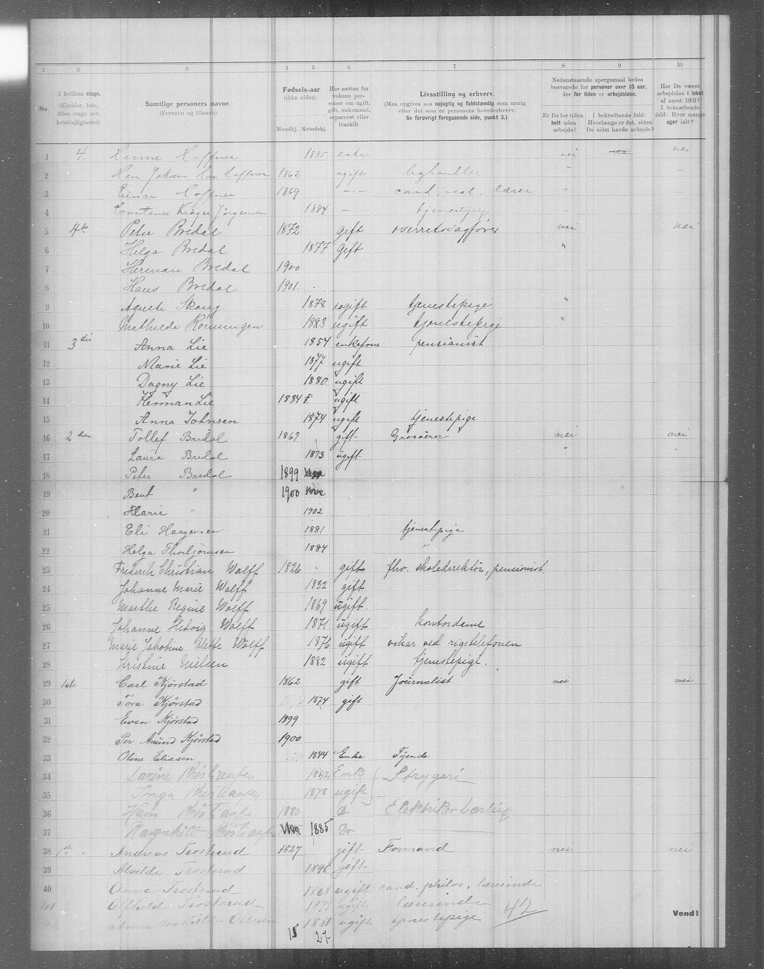 OBA, Municipal Census 1902 for Kristiania, 1902, p. 4949