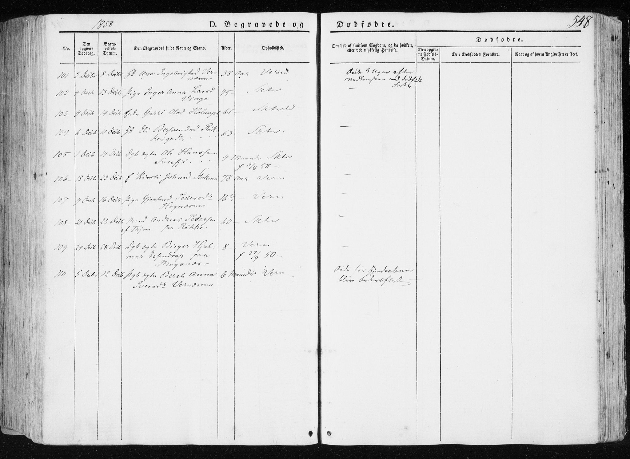 Ministerialprotokoller, klokkerbøker og fødselsregistre - Nord-Trøndelag, AV/SAT-A-1458/709/L0074: Parish register (official) no. 709A14, 1845-1858, p. 538