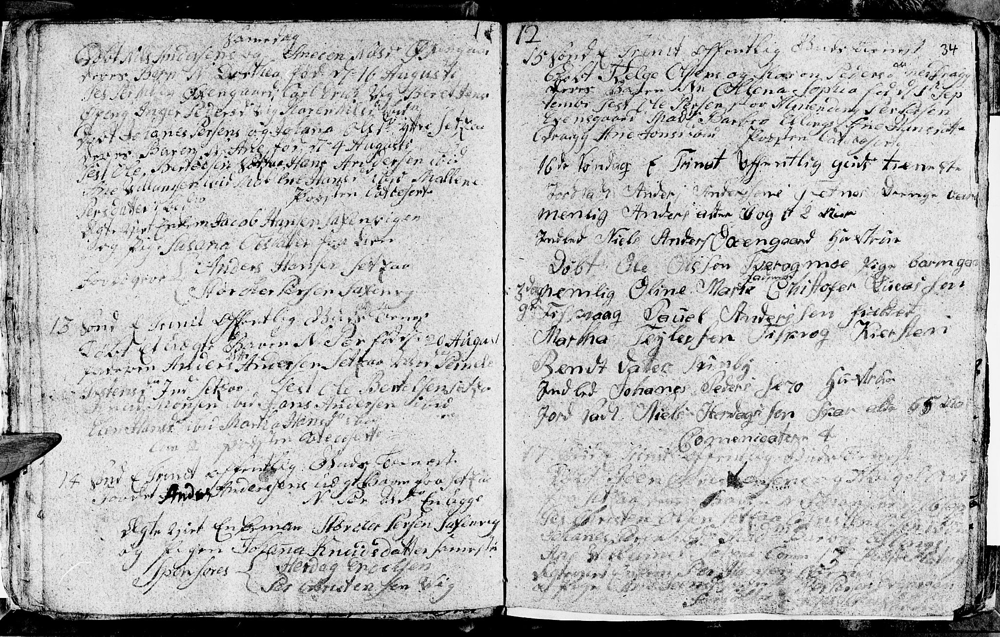 Ministerialprotokoller, klokkerbøker og fødselsregistre - Nordland, AV/SAT-A-1459/847/L0675: Parish register (copy) no. 847C03, 1808-1820, p. 34