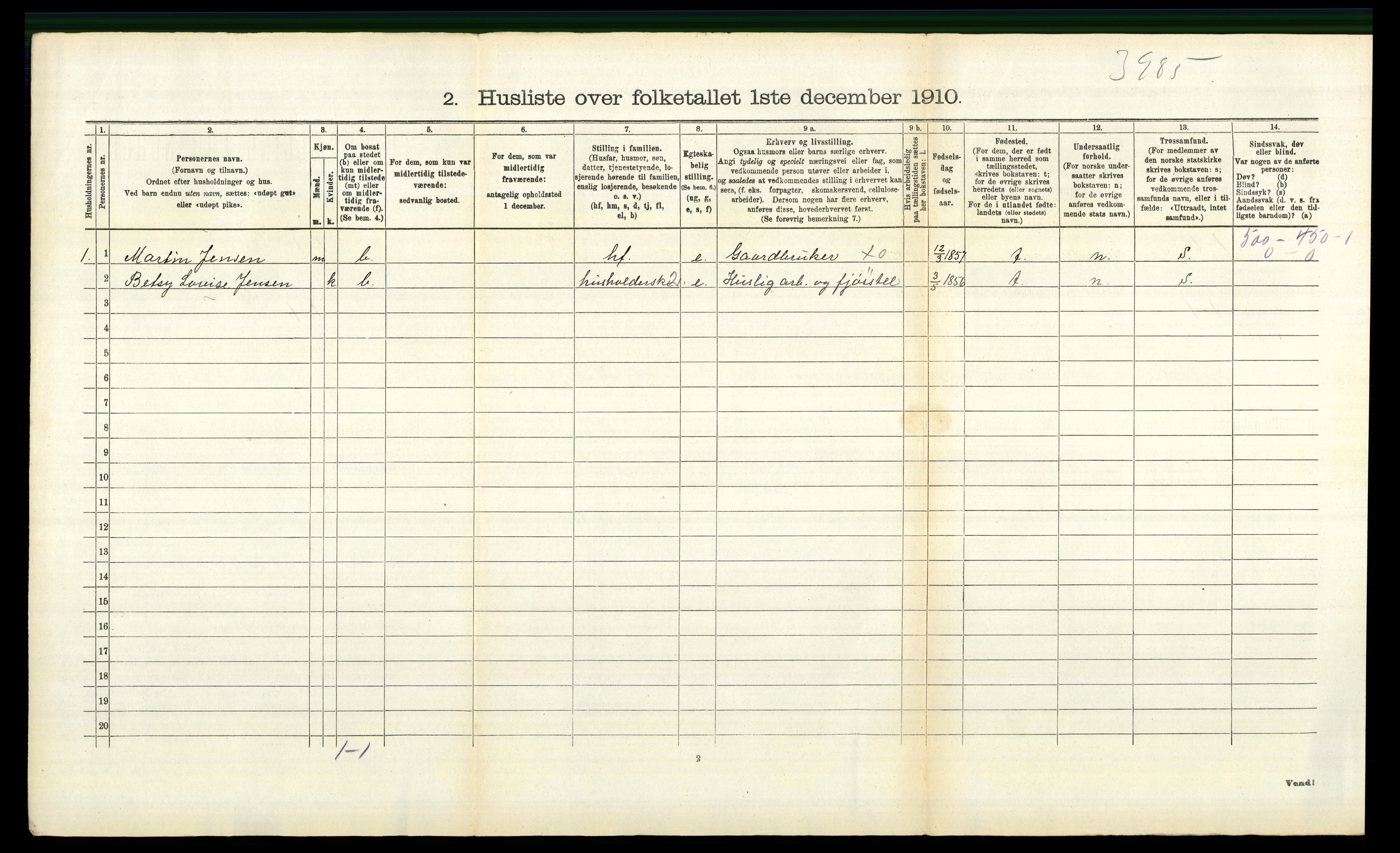 RA, 1910 census for Sørum, 1910, p. 404