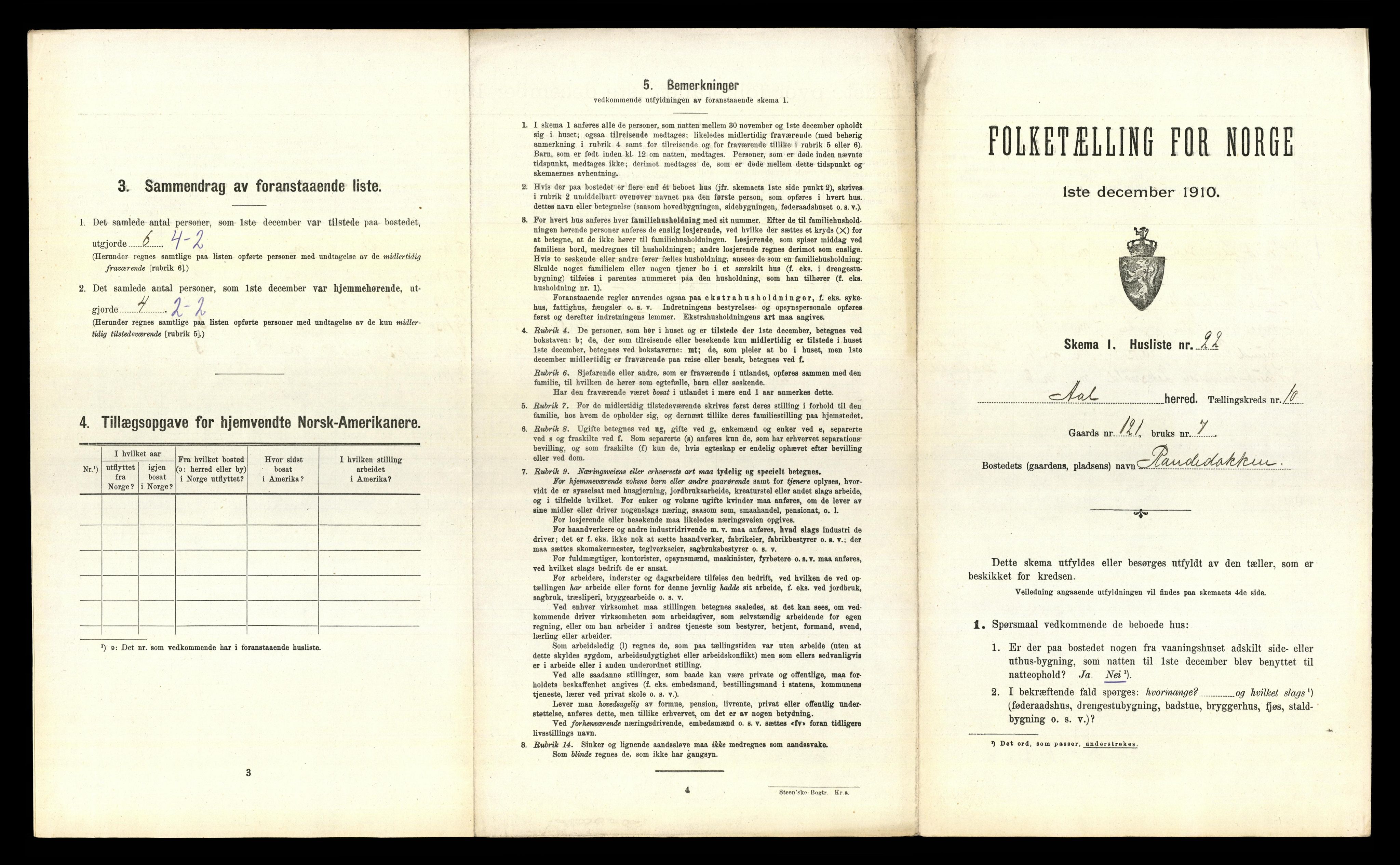 RA, 1910 census for Ål, 1910, p. 935