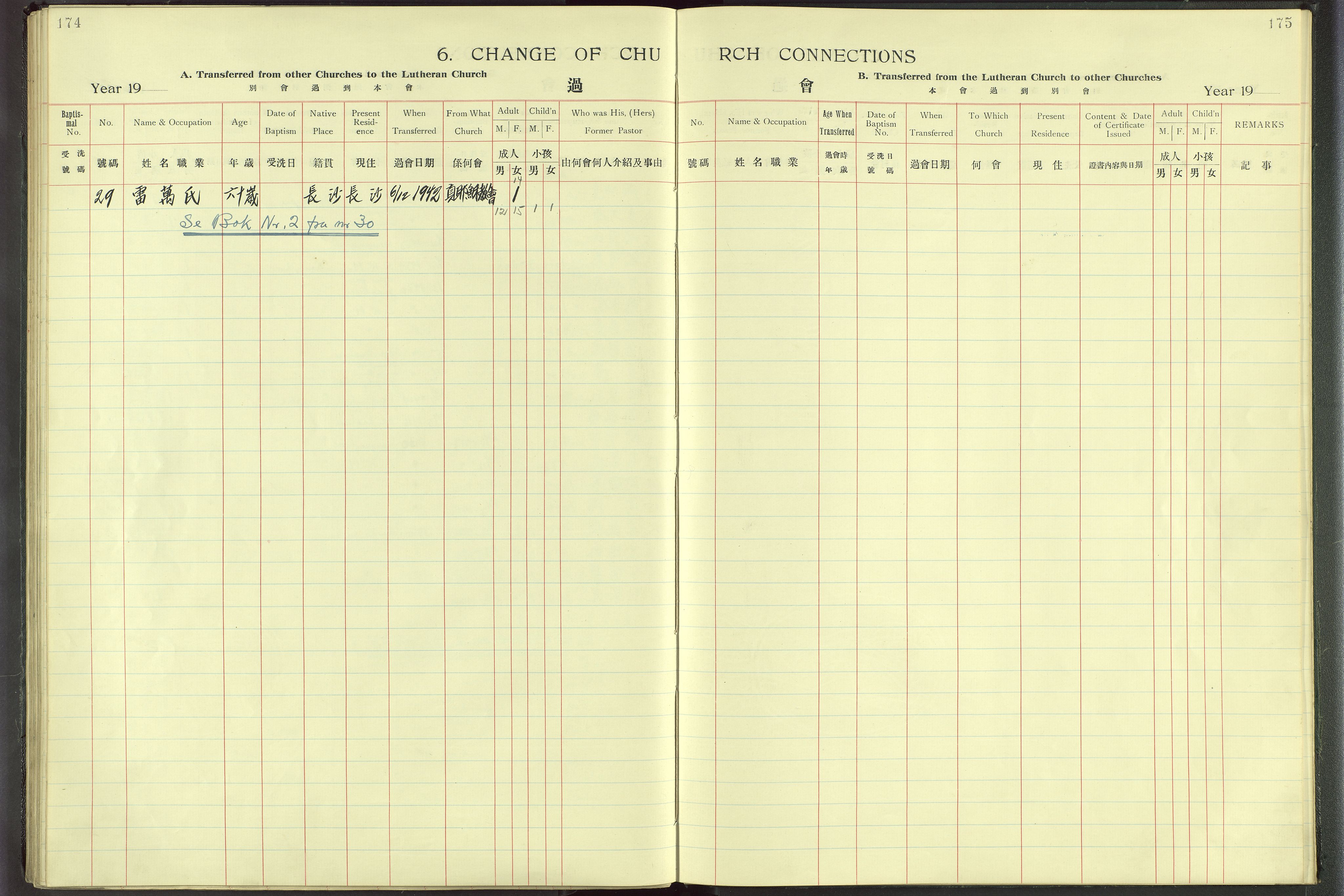 Det Norske Misjonsselskap - utland - Kina (Hunan), VID/MA-A-1065/Dm/L0001: Parish register (official) no. 46, 1903-1936, p. 174-175