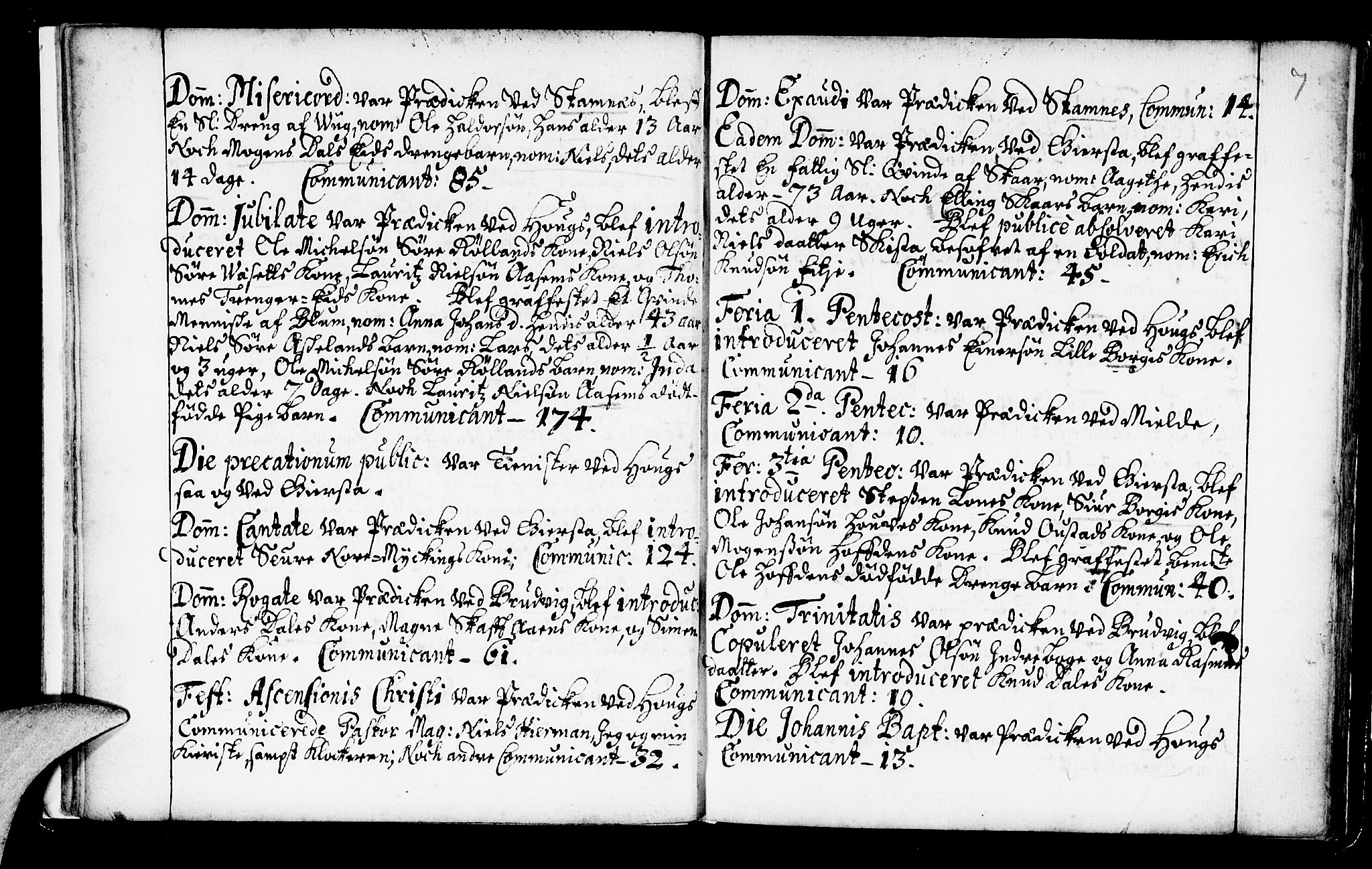 Haus sokneprestembete, SAB/A-75601/H/Haa: Parish register (official) no. A 2, 1707-1709, p. 7