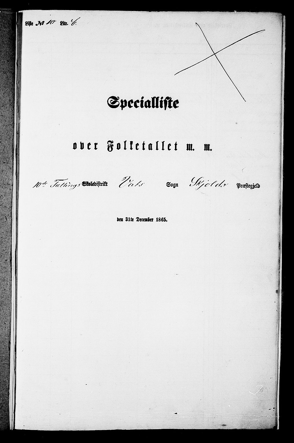 RA, 1865 census for Skjold, 1865, p. 154