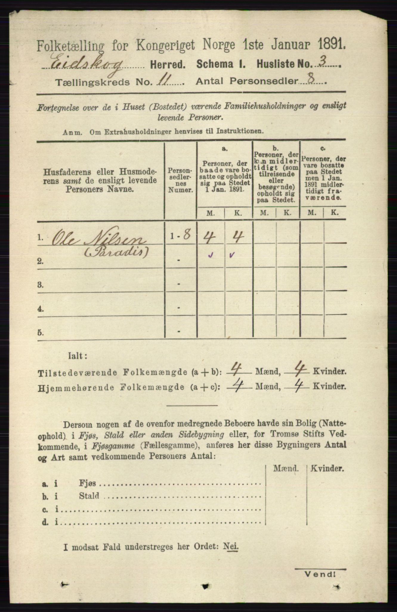 RA, 1891 census for 0420 Eidskog, 1891, p. 6709