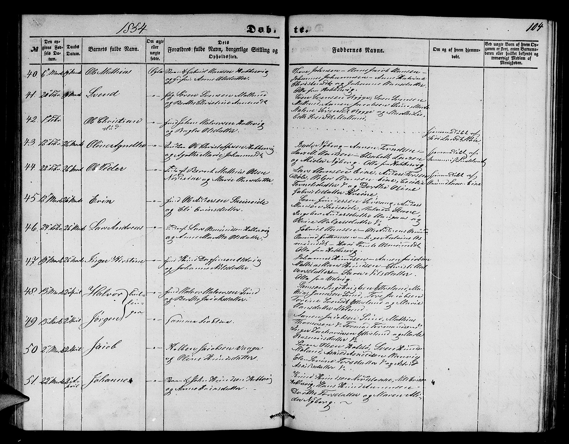 Avaldsnes sokneprestkontor, SAST/A -101851/H/Ha/Hab/L0002: Parish register (copy) no. B 2, 1848-1856, p. 104
