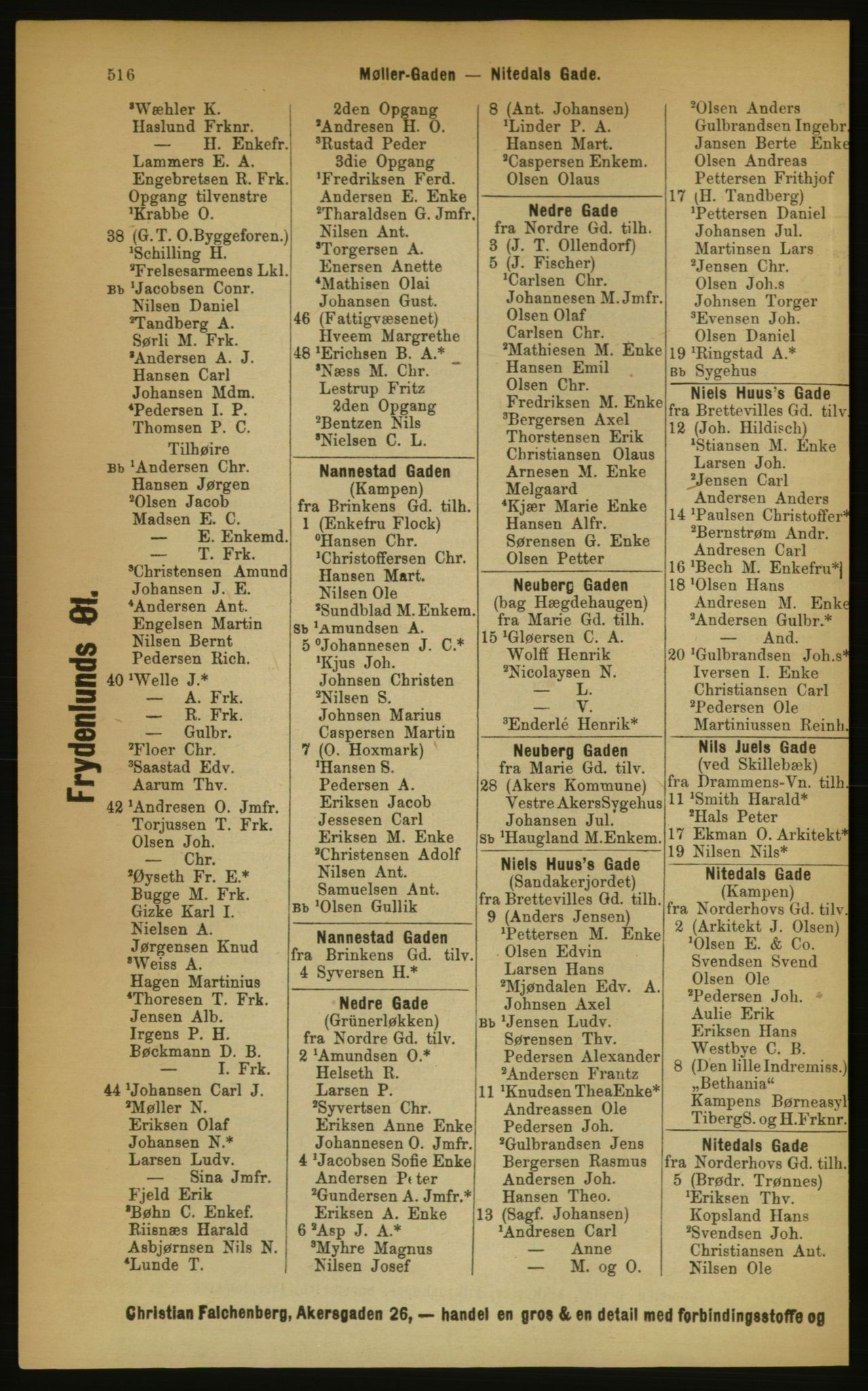 Kristiania/Oslo adressebok, PUBL/-, 1889, p. 516