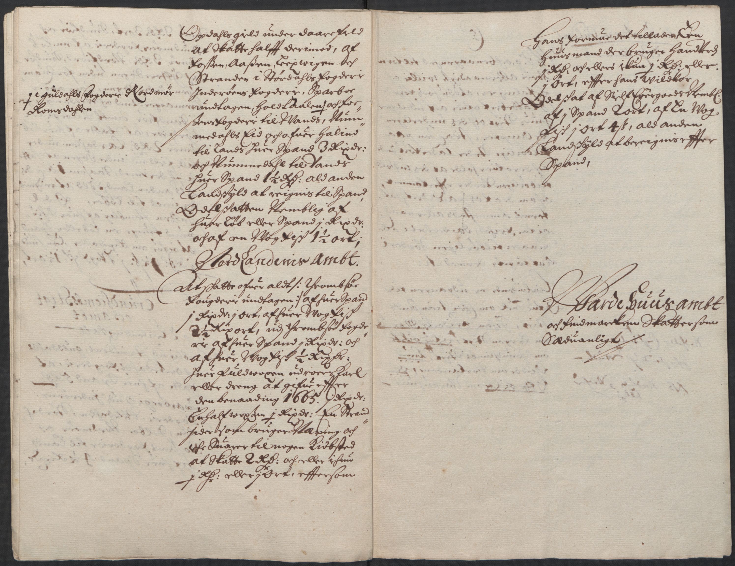 Rentekammeret inntil 1814, Realistisk ordnet avdeling, AV/RA-EA-4070/L/L0001/0005: Rentekammerdokumentene vedrørende Landkommissariatet, Landkommisjonen og skattene i Norge. Landkommissarienes relasjoner: / Dokumenter angående Landkommissariatet og skattene i Norge, 1664-1676