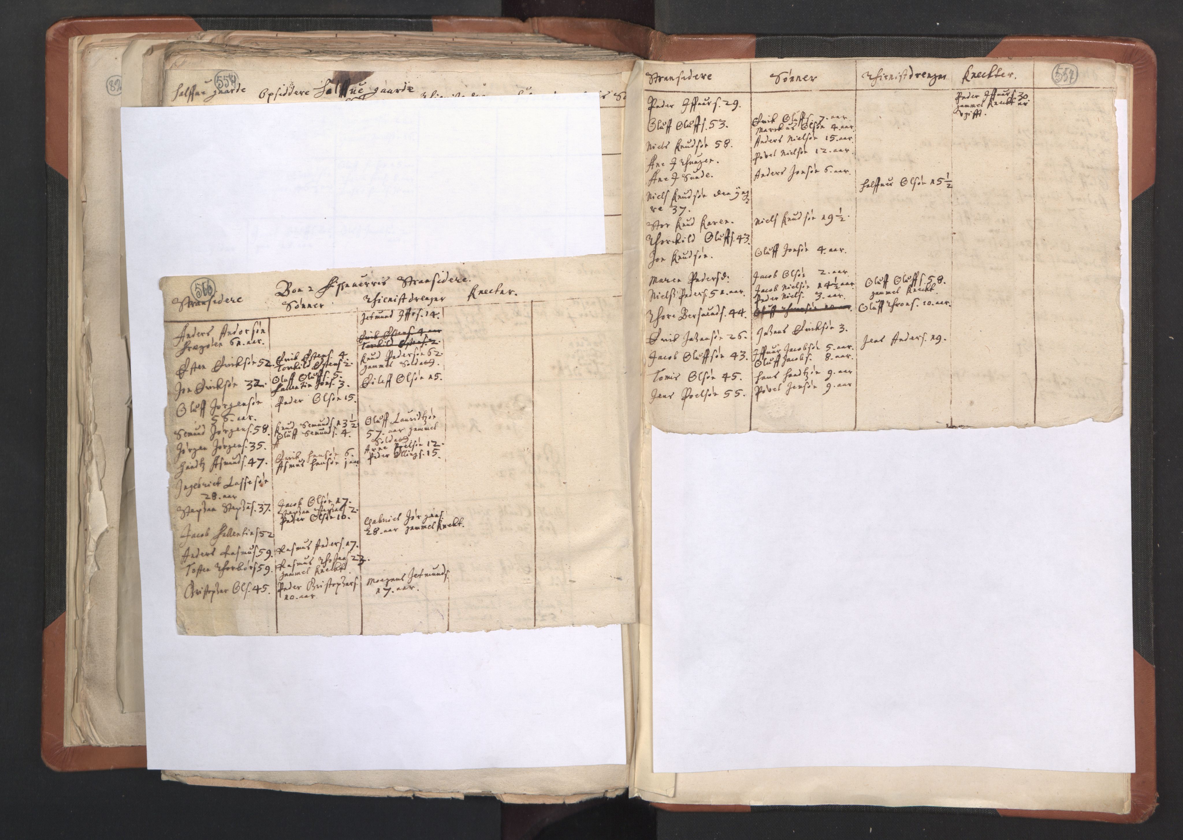 RA, Vicar's Census 1664-1666, no. 27: Romsdal deanery, 1664-1666, p. 556-557